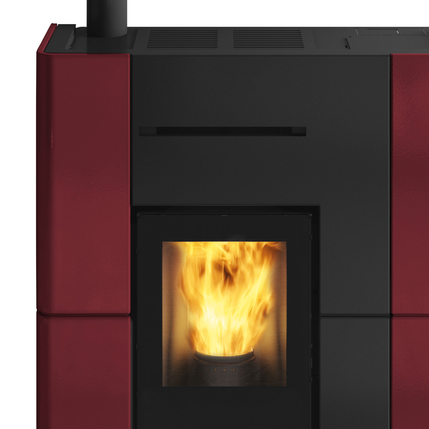 Edilkamin Blade H 15 Evo poêle à granulés bouilleur céramique bordeaux