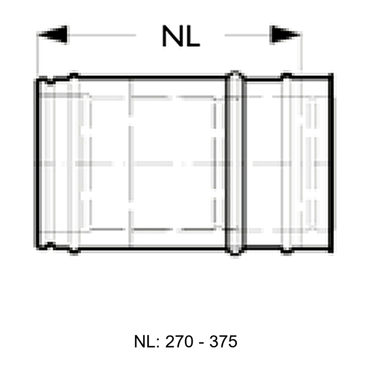 Schiedel ICS élément de compensation de tuyau 270 mm-375 mm ICS Ø130 double paroi brillant
