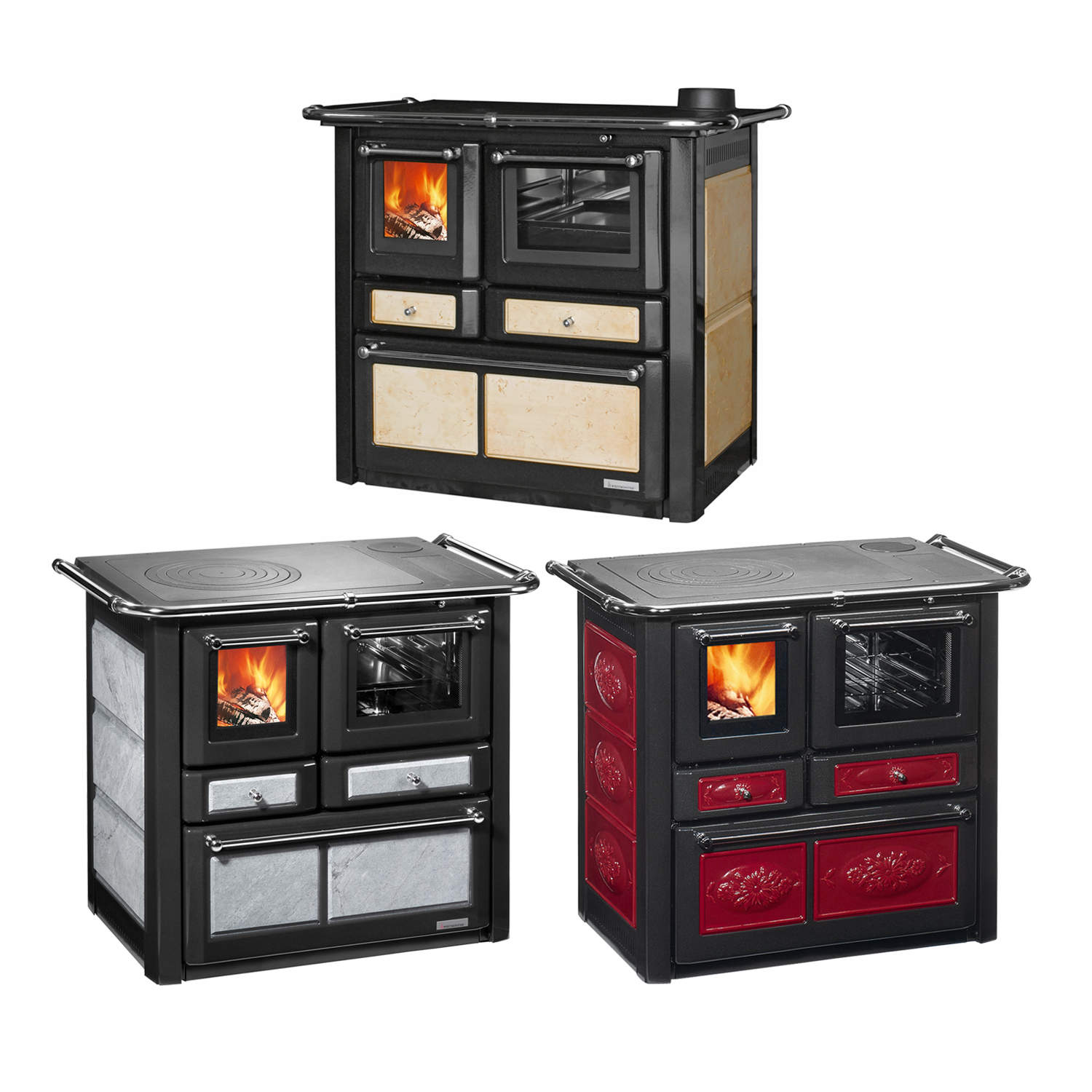 Wamsler K 85 F poêle de cuisine en céramique antique, compartiment de cuisson à droite