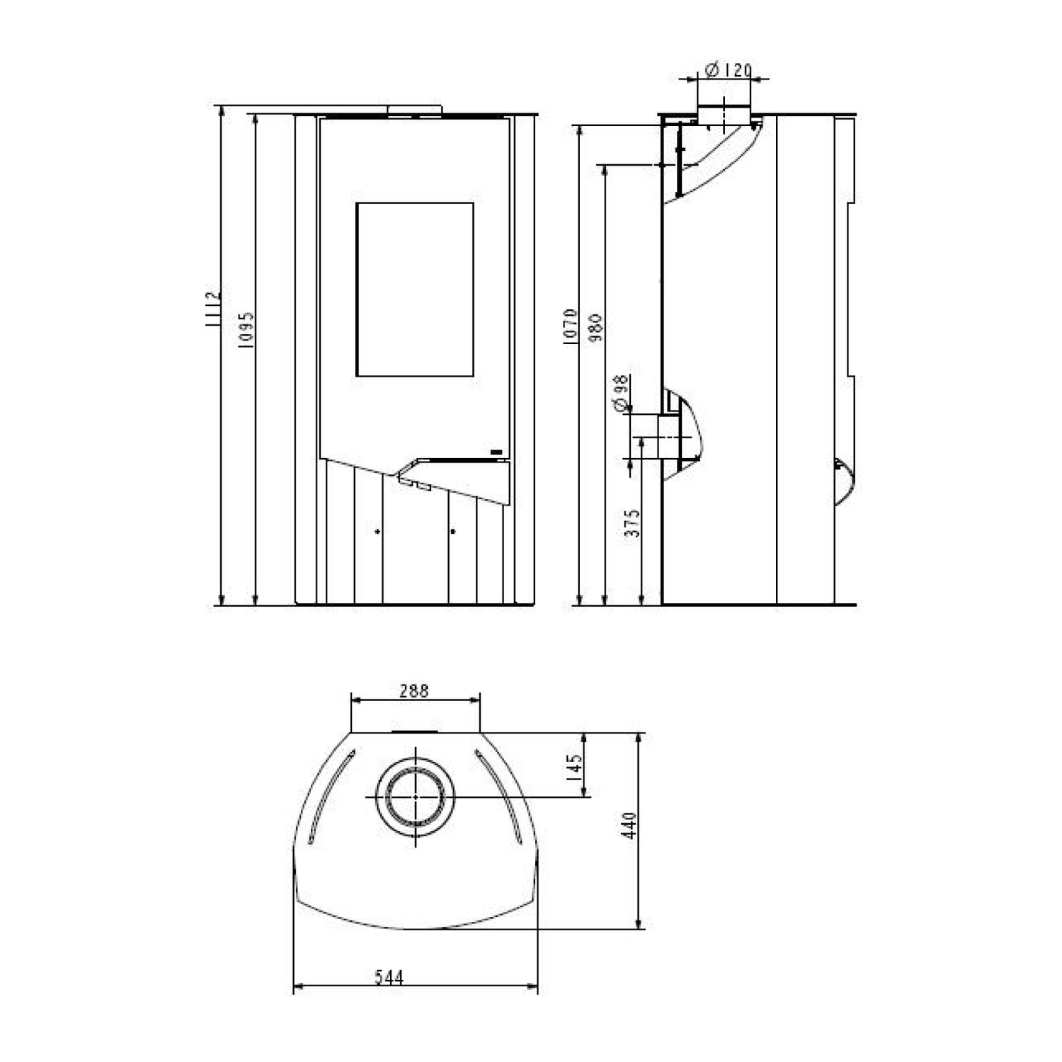 Wamsler poêle à bois N-Line noir pierre naturelle