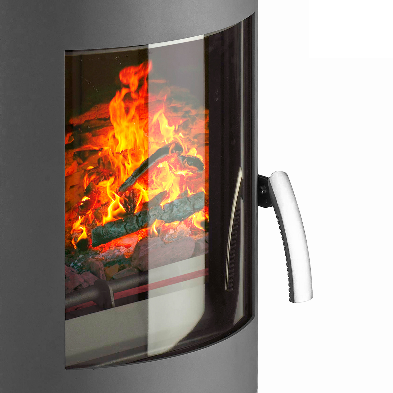 Poêle à bois Wamsler Atlas en acier gris 6 kW