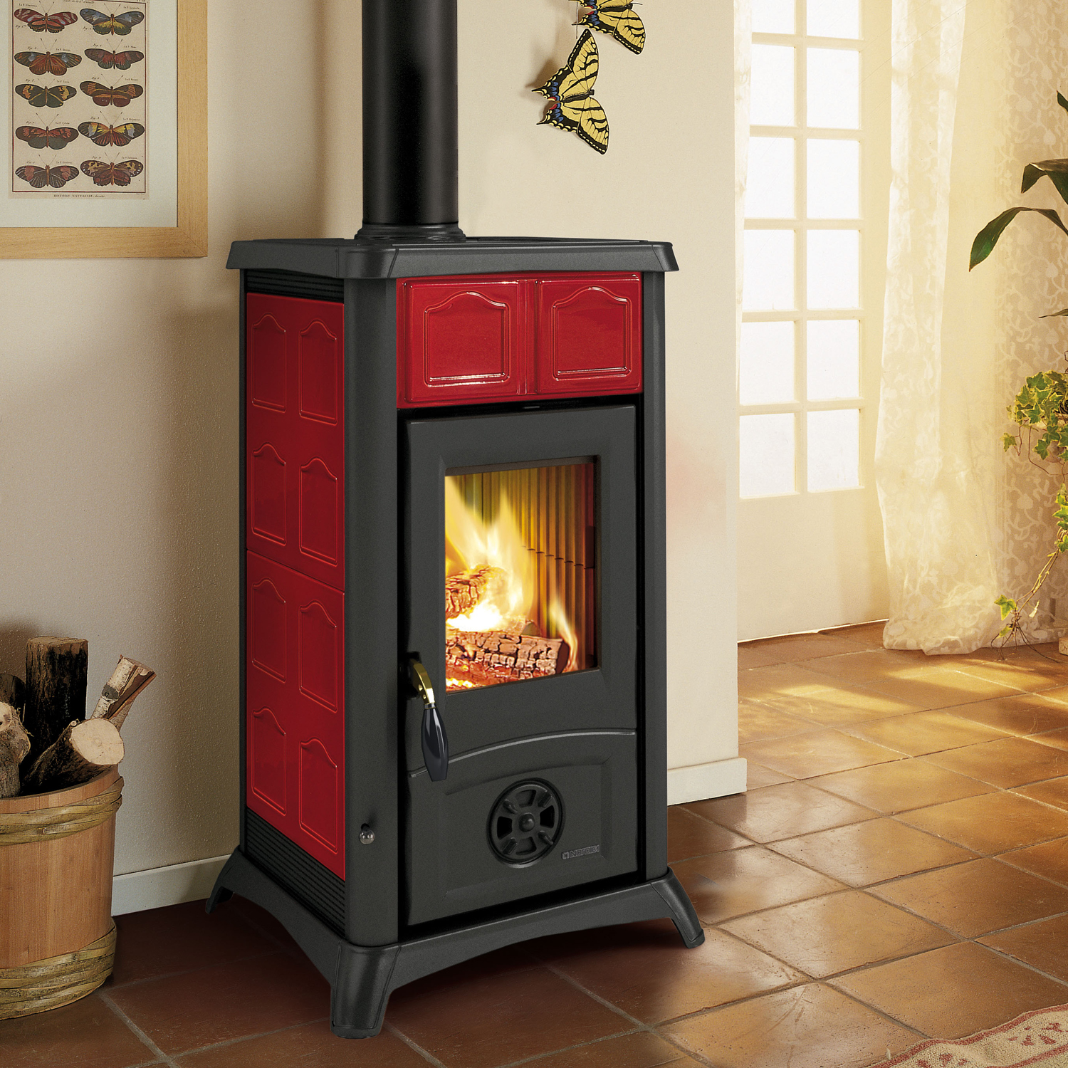 La Nordica Gemma Lean poêle à bois Elegance Bordeaux