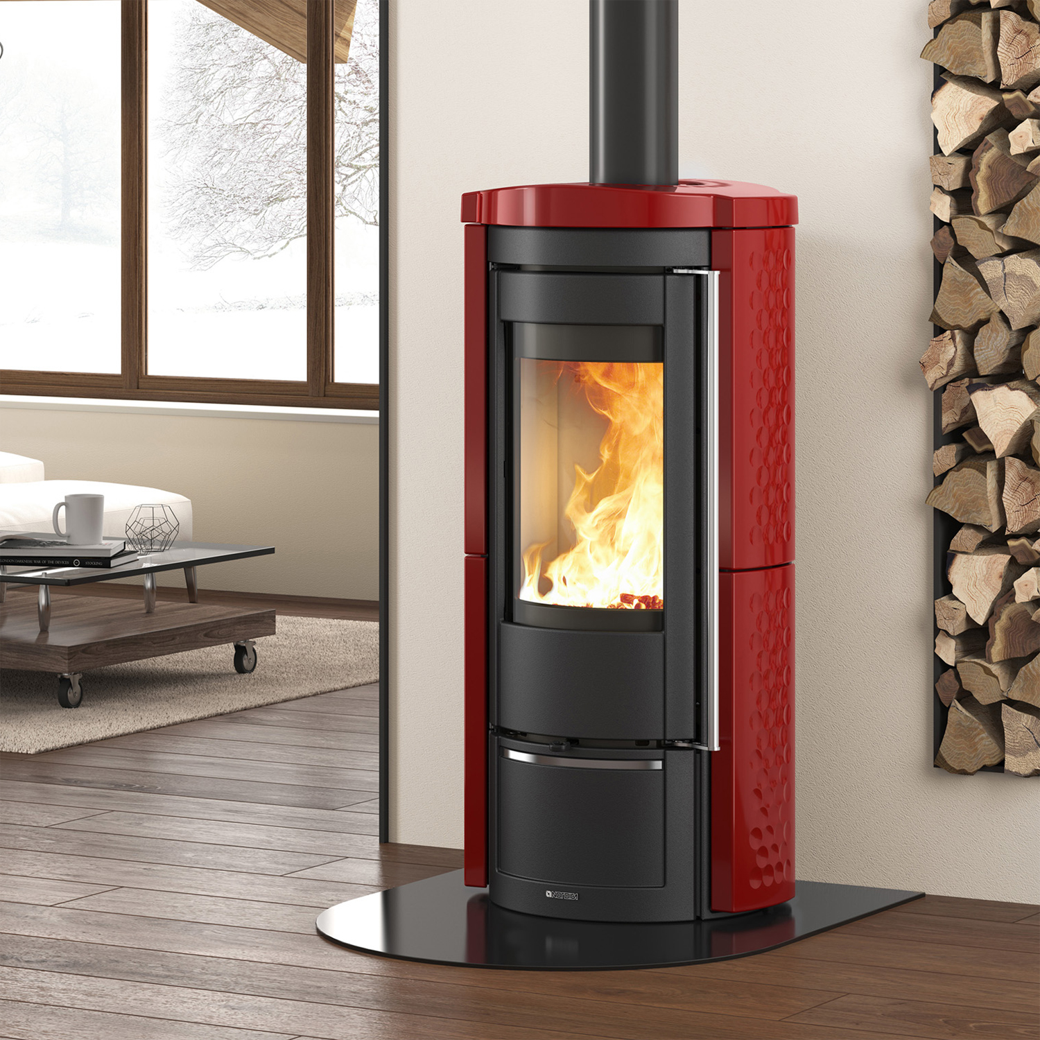 La Nordica Prestige Line Liù Poêle à bois Bordeaux