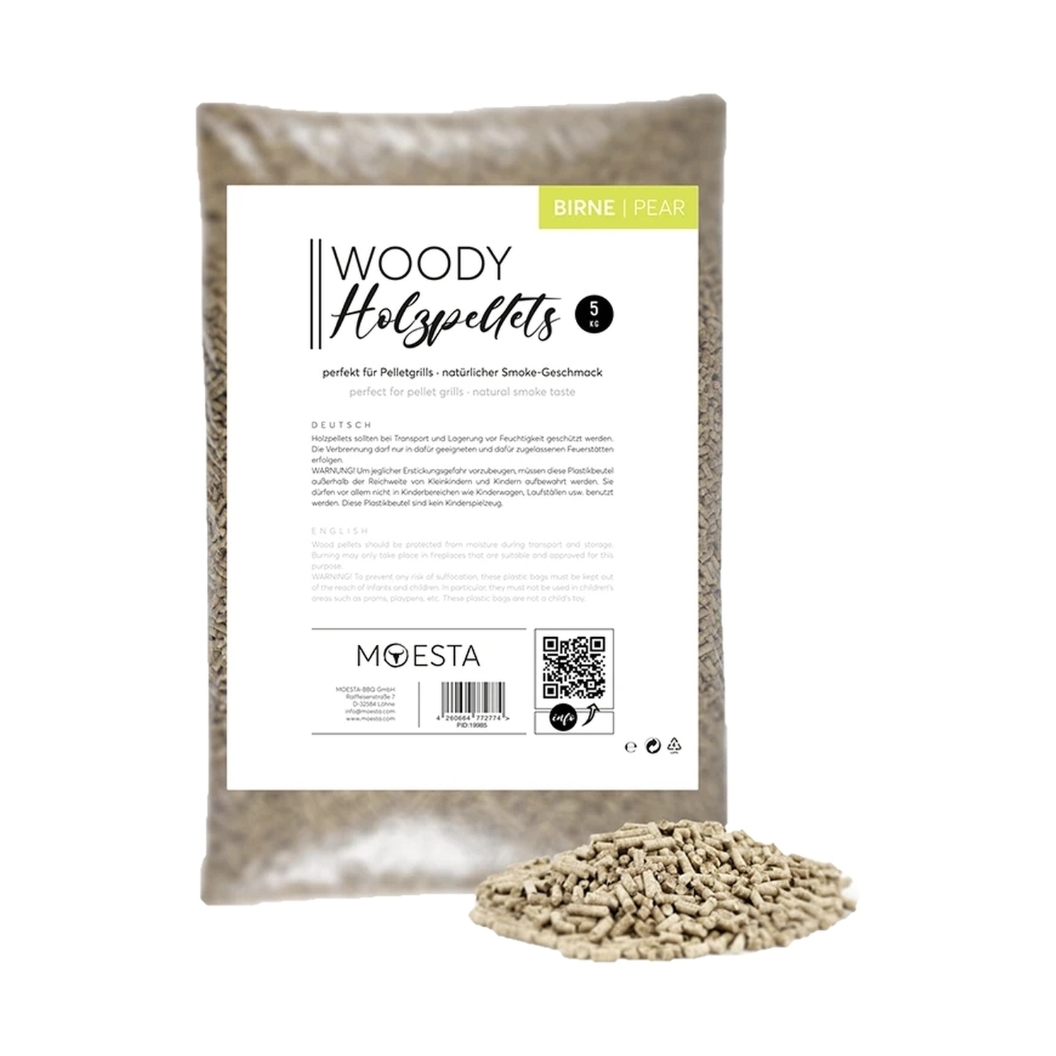 Moesta granulés de bois poire 5kg