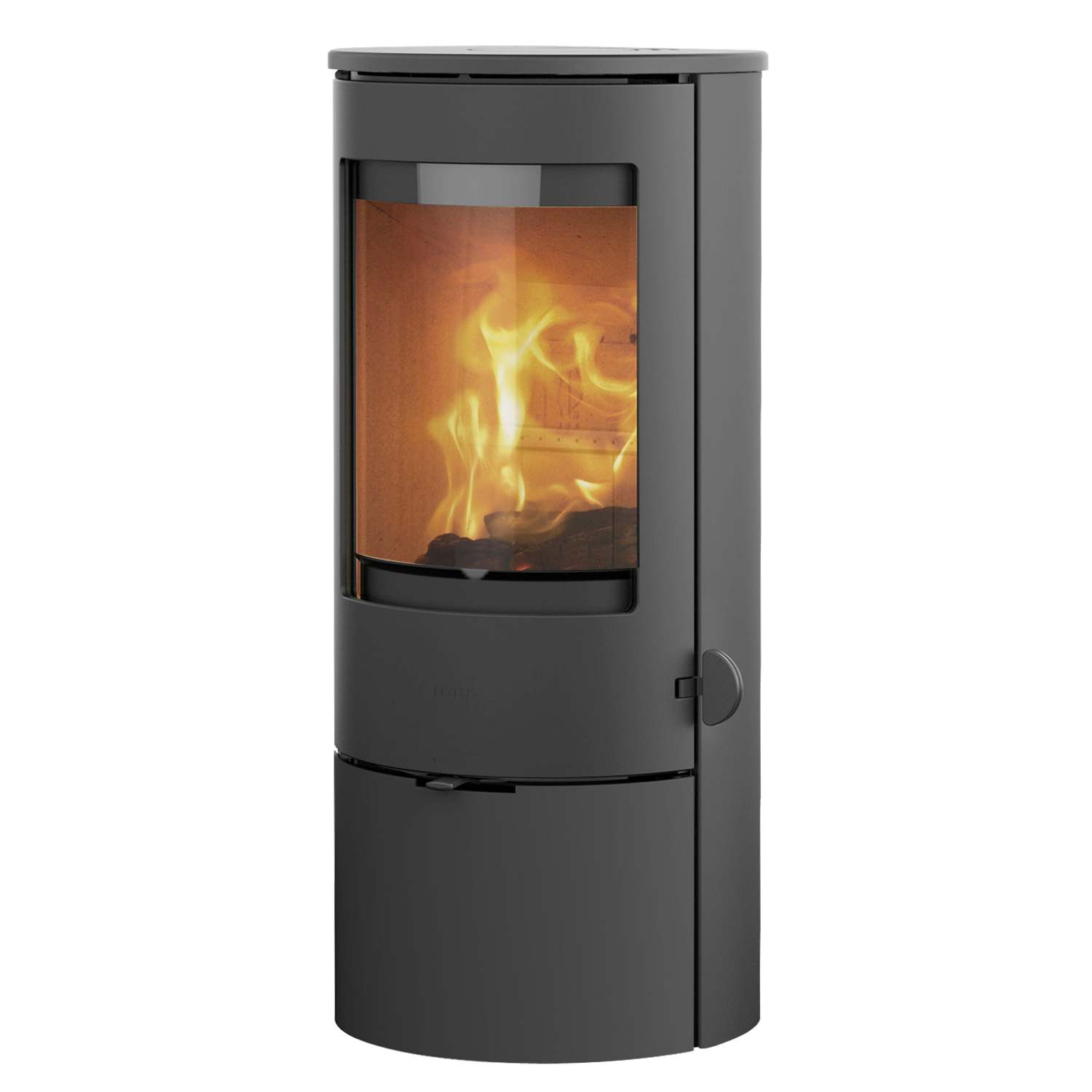 Poêle à bois Lotus Prestige Basic Gris, sortie de fumée par le haut