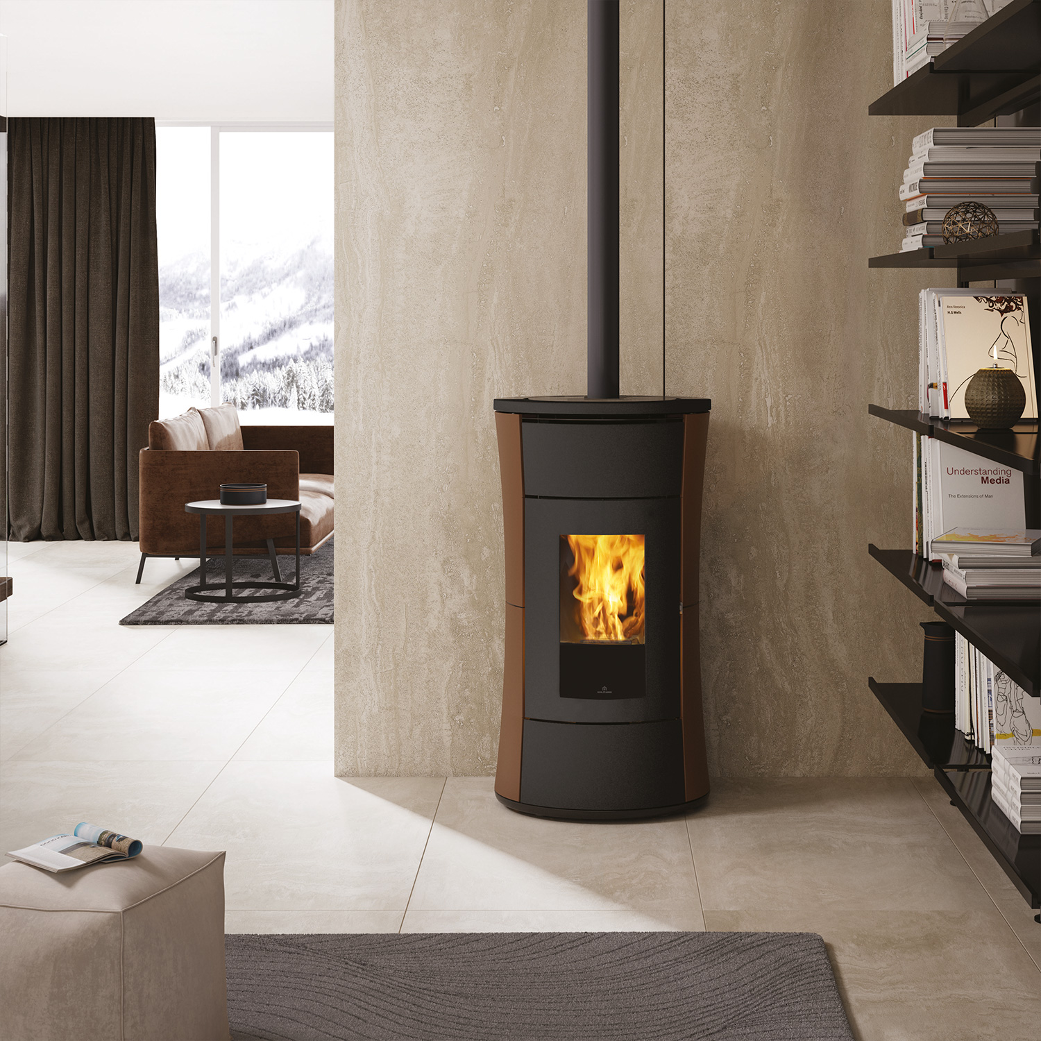 Edilkamin Cherie 11 EVO Poêle à granulés Acier Bronze Edilkamin Cherie 11 EVO Poêle à granulés Acier Bronze