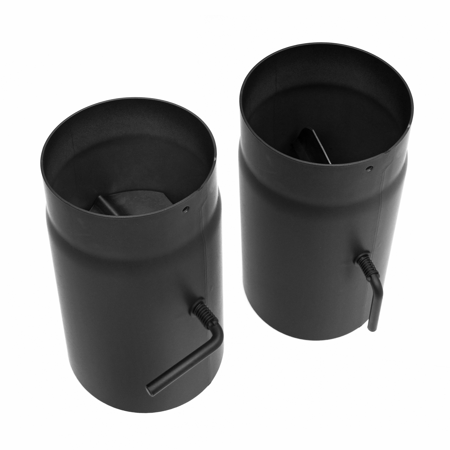 raik Tuyau de fumée / Tuyau de poêle 120mm - 250mm avec régulateur de tirage noir