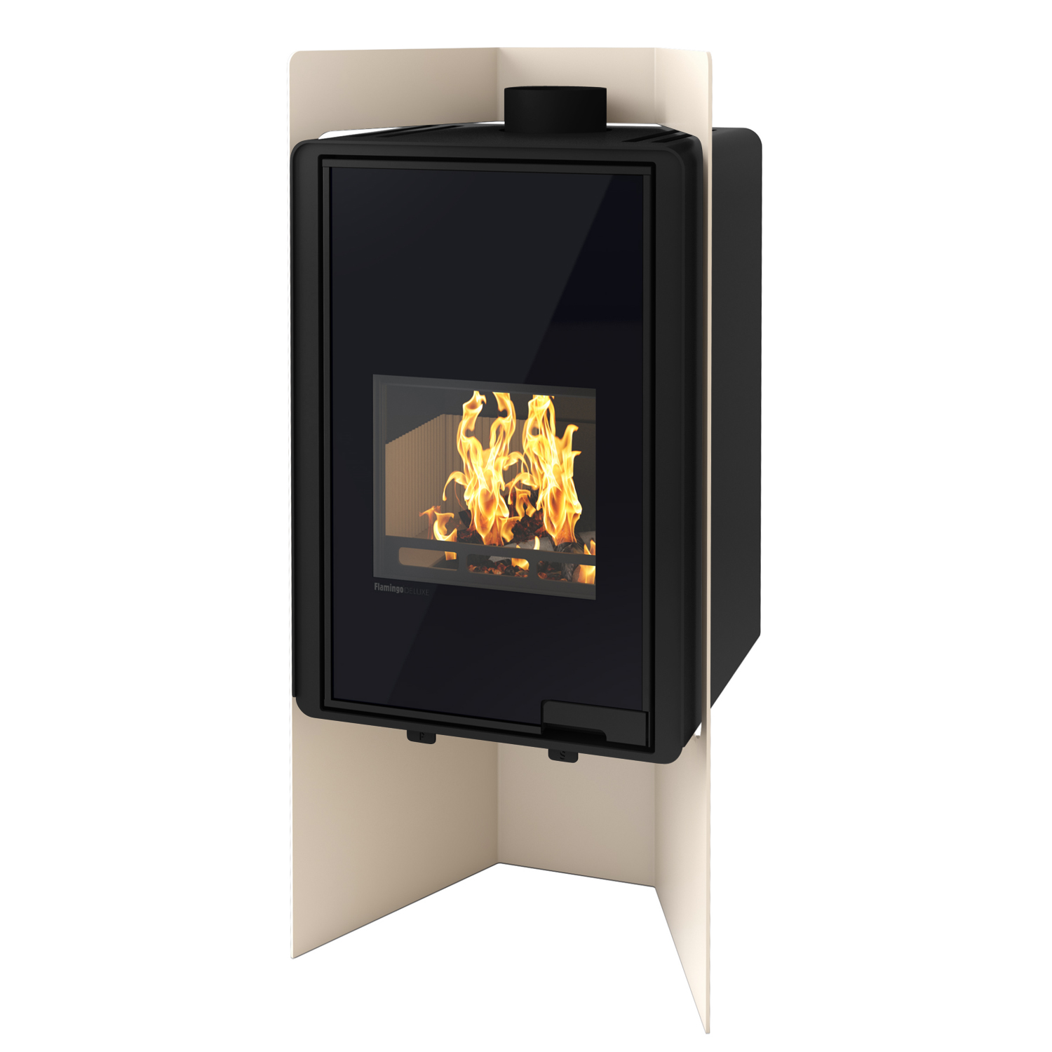 HS Flamingo Deluxe Pulau Poêle à bois Crème