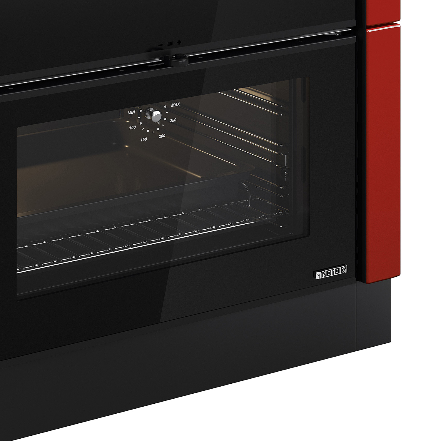 La cuisinière à bois La Nordica Verona XXL Majolika Bordeaux