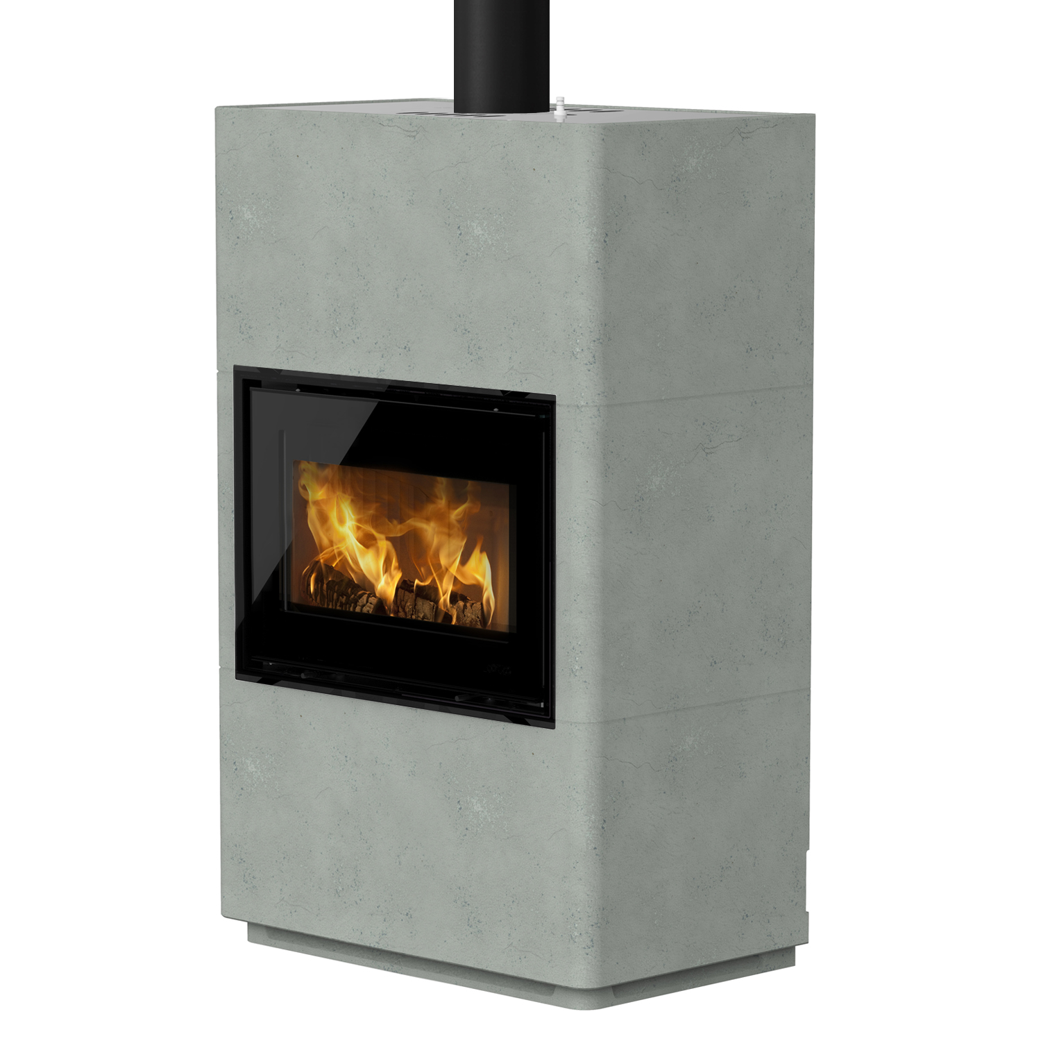 Lotus Beto 470 poêle à bois Magic porte, plaque supérieure gris