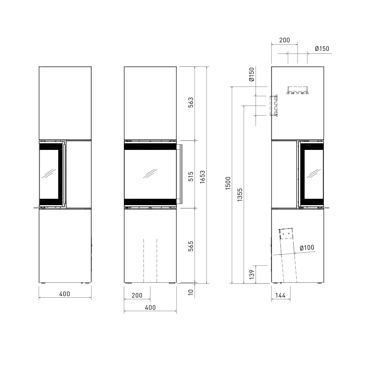 Spartherm Trico L RLU Kaminofen Nero