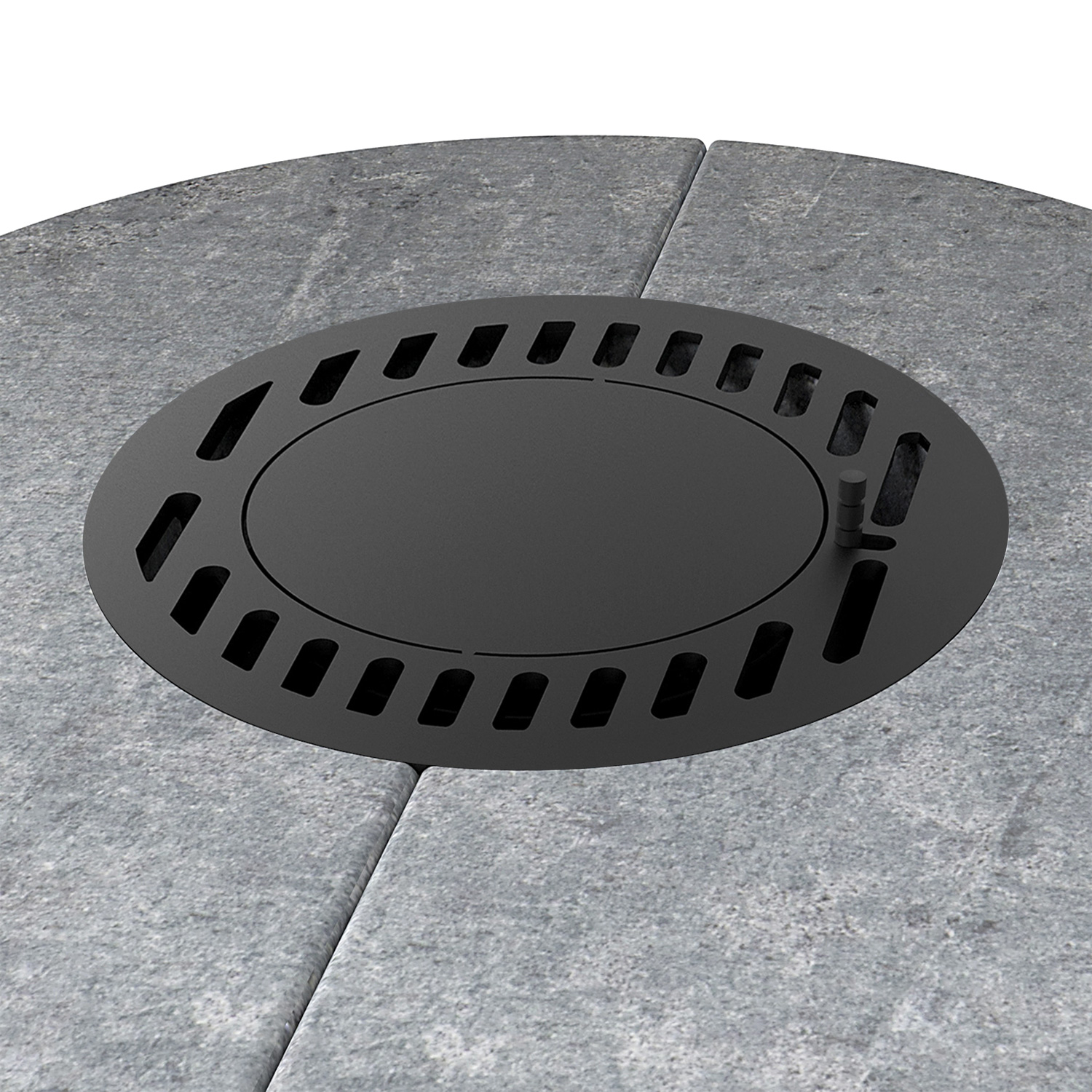 Poêle à bois Lotus M1 Noir / Pierre ollaire, évacuation des fumées par le haut