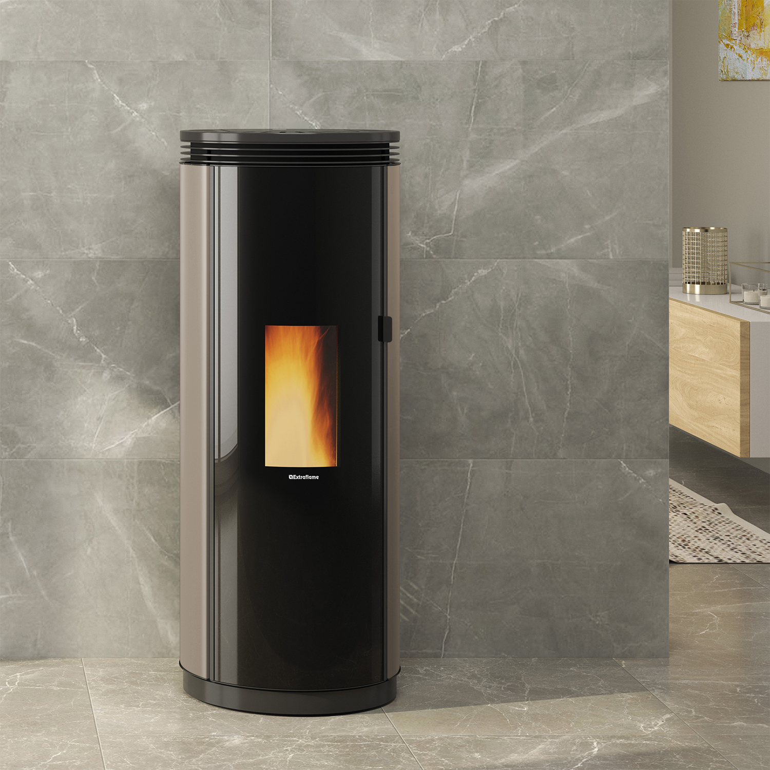 Extraflame Evolution Line Pamela poêle à granulés acier Tortora