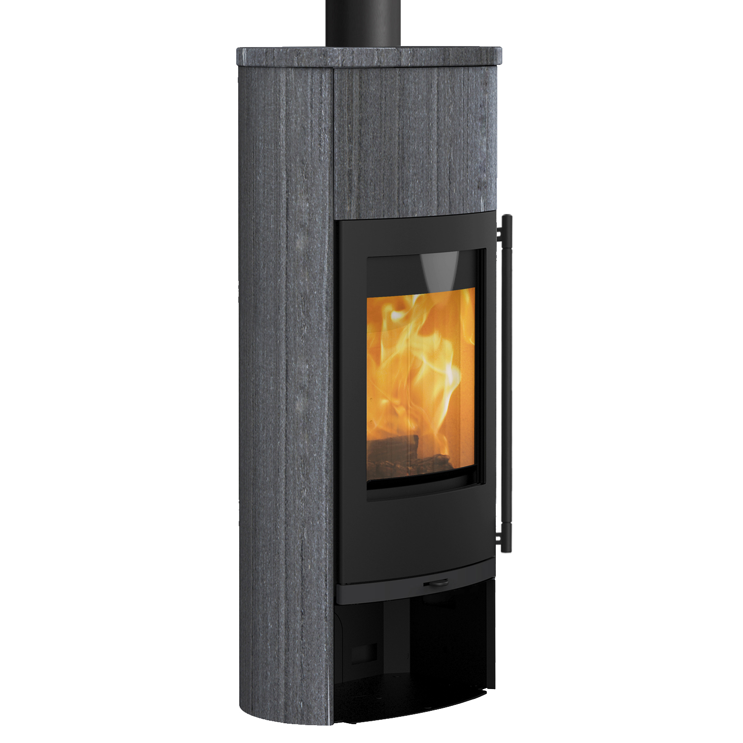 Lotus Jubilee 25 M Poêle à bois Indian Night, sortie de fumée par le haut, poignée Classic