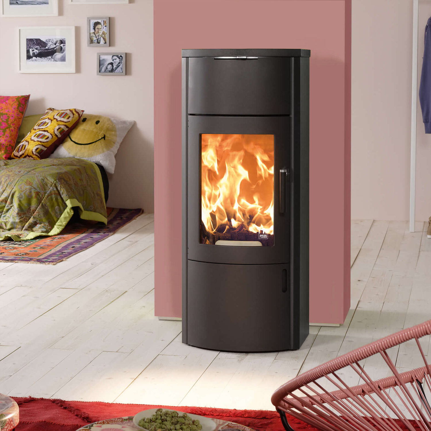 Poêle à bois Austroflamm Bono Xtra en acier gris fonte