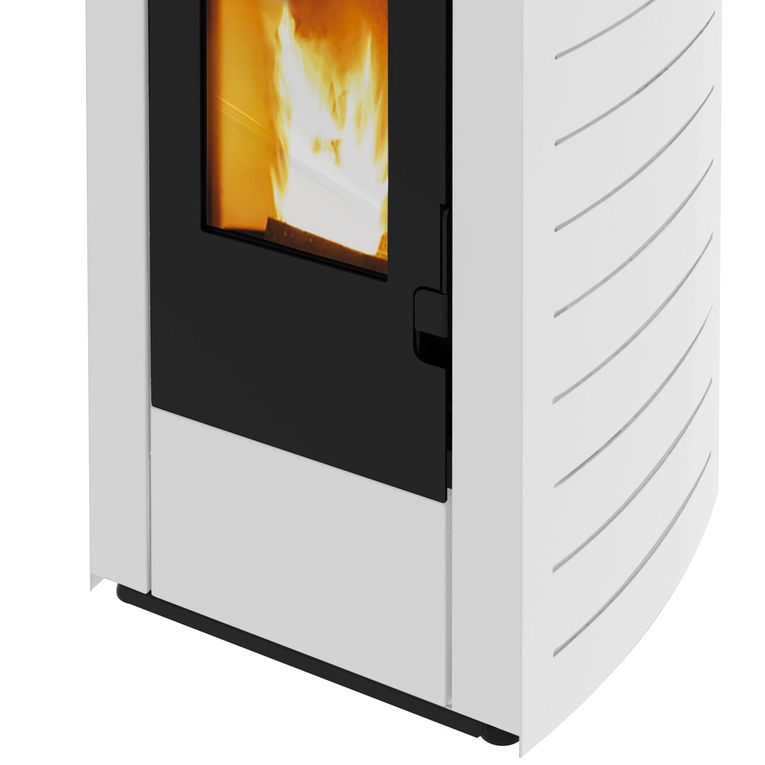 Wamsler WPO 7 Poêle à pellets en acier blanc, côtés arrondis