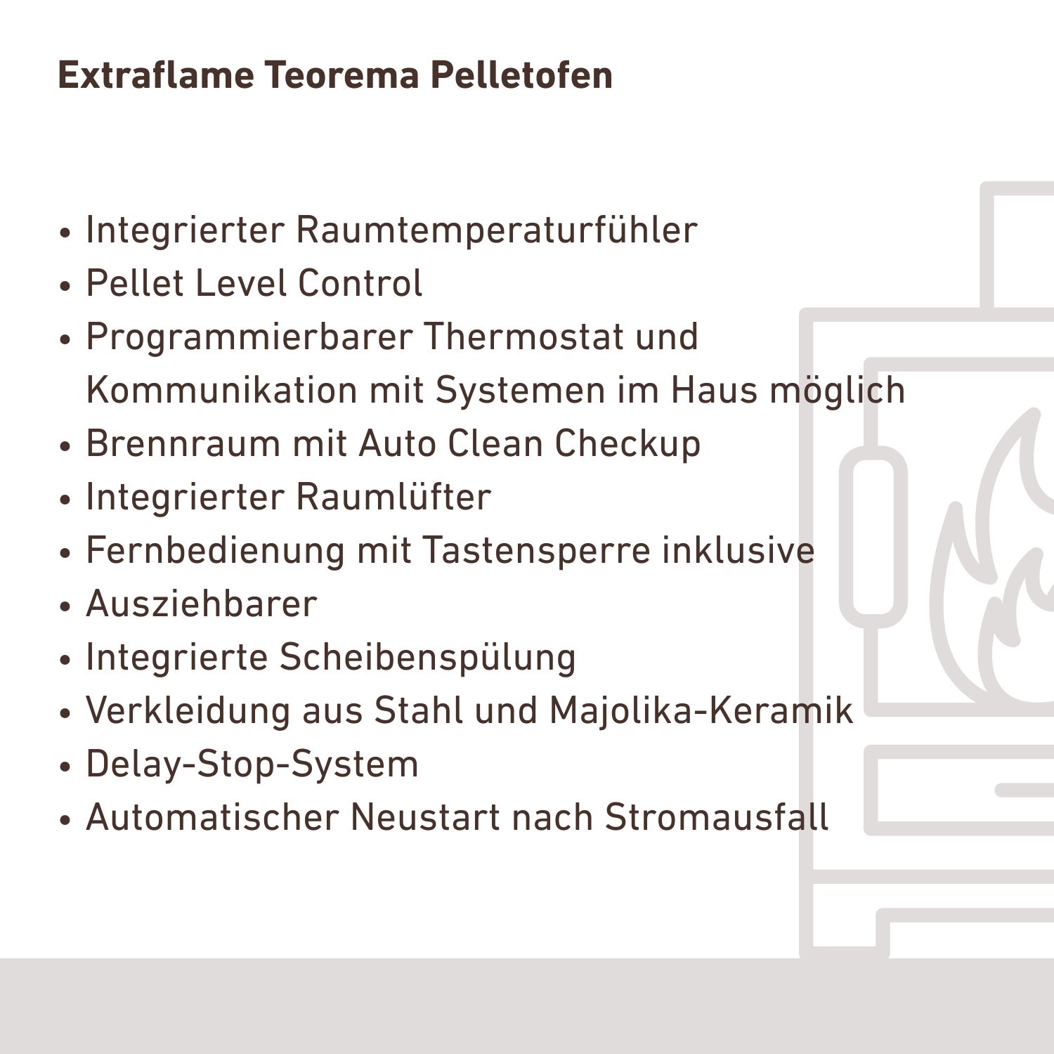 Extraflame Teorema poêle à granulés noir