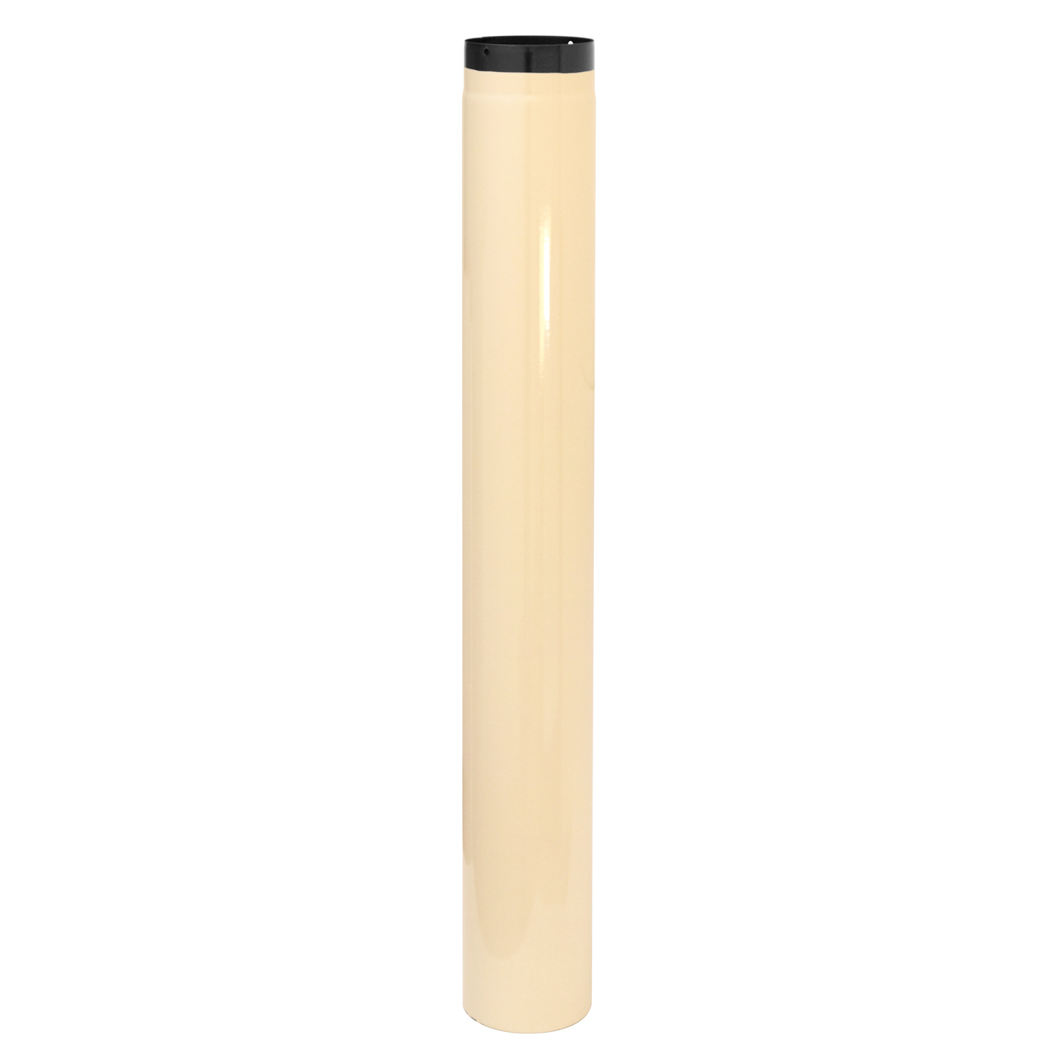 Tuyau de poêle / conduit de fumée émaillé 120 mm - 1000 mm ivoire