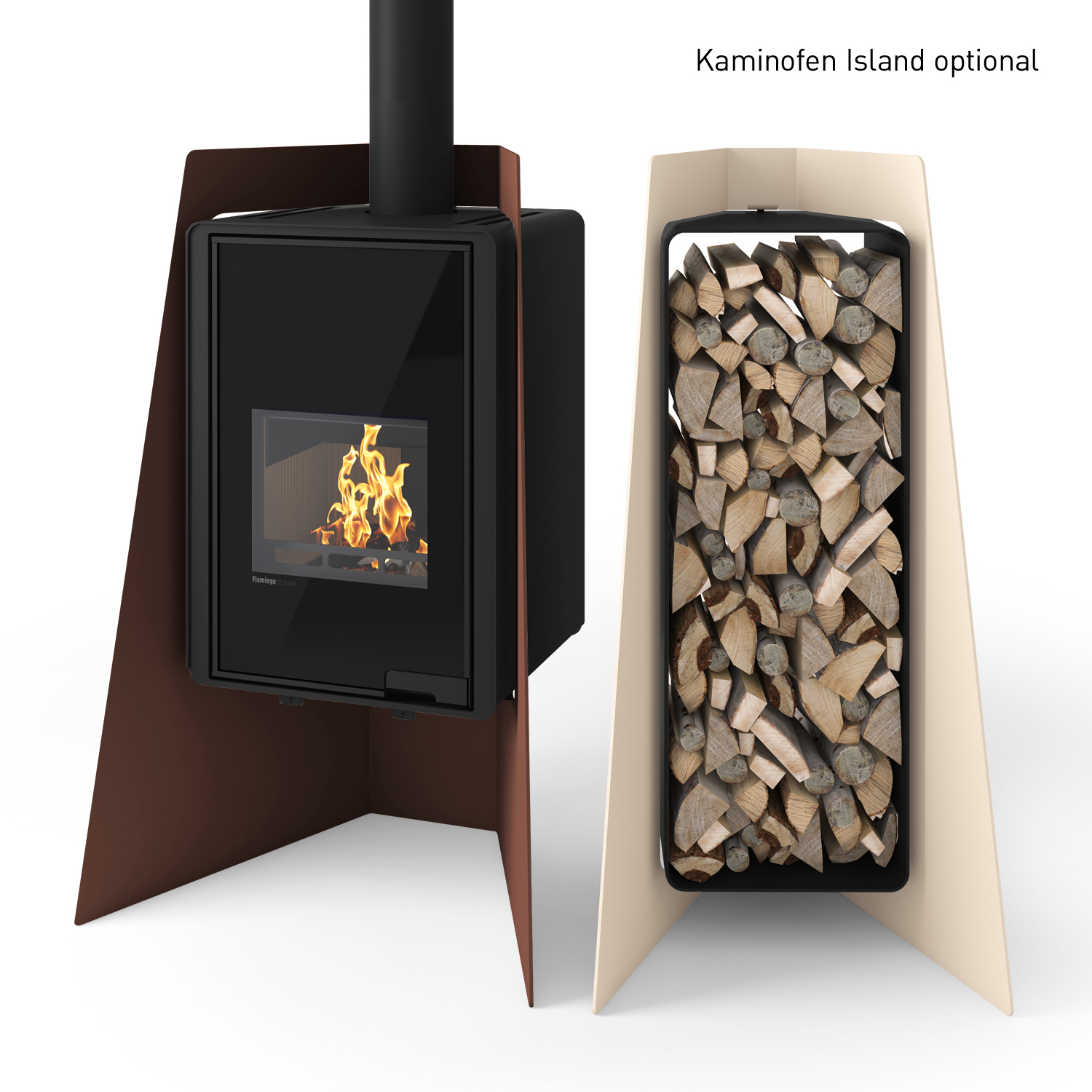 HS Flamingo Deluxe 3 Étagère en bois Crème