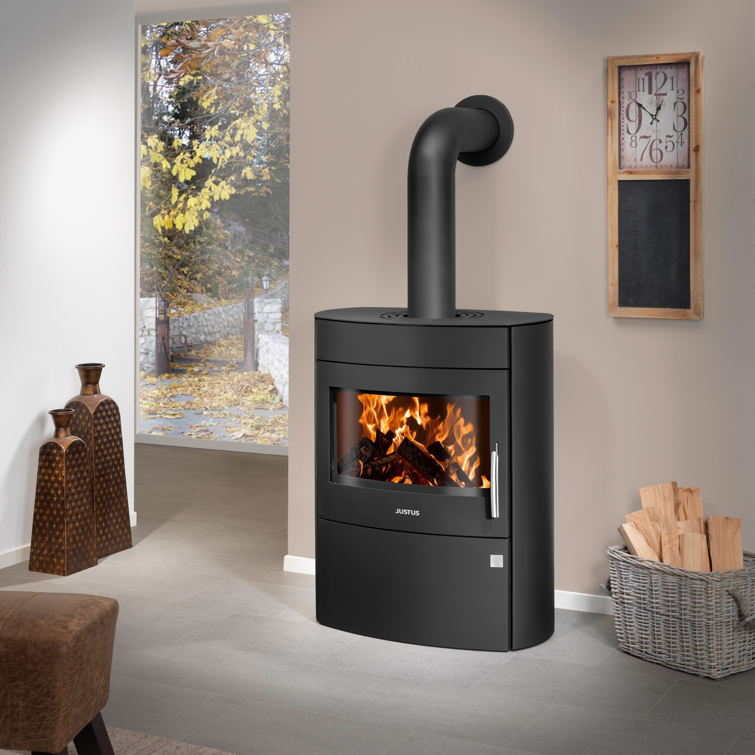 Justus Agero 2.0 Poêle à bois Acier Noir