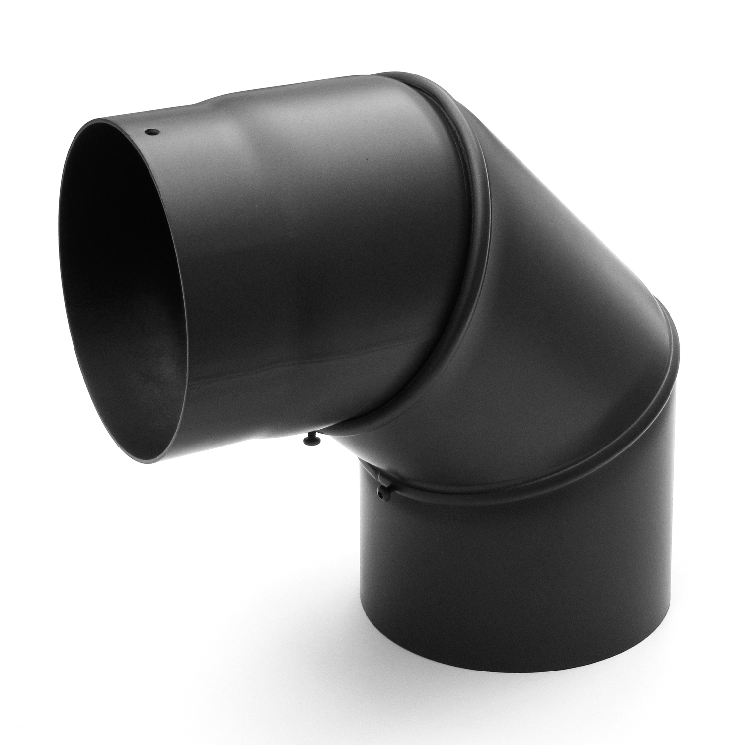 Raik Basic coude de tuyau de fumée 120mm noir 0–90° sans porte pour tuyau de fumée / conduit de fumée Raik Basic coude de tuyau de fumée 120mm noir 0–90° sans porte pour tuyau de fumée / conduit de fumée