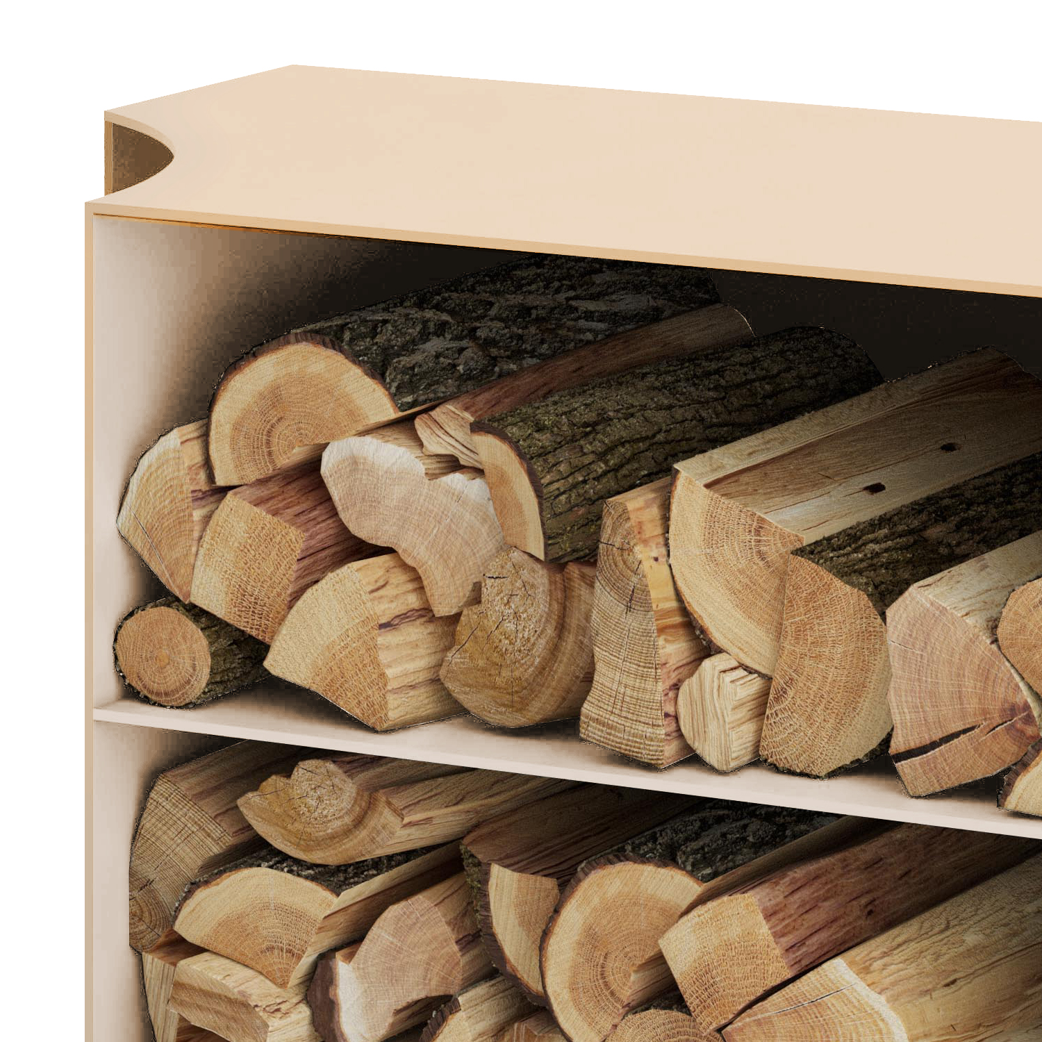 Spartherm compartiment range-bûches pour Passo XS côté droit Perle