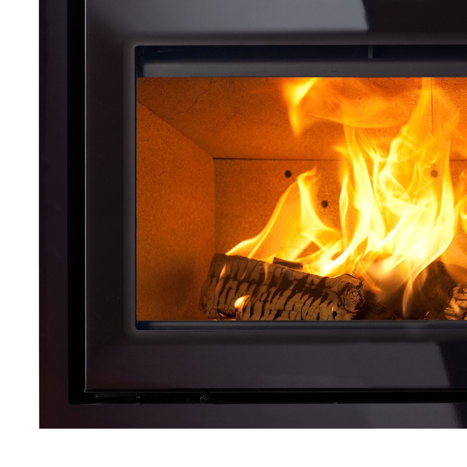 Lotus H570 W insert de cheminée à bois Black Magic / Charnières à gauche