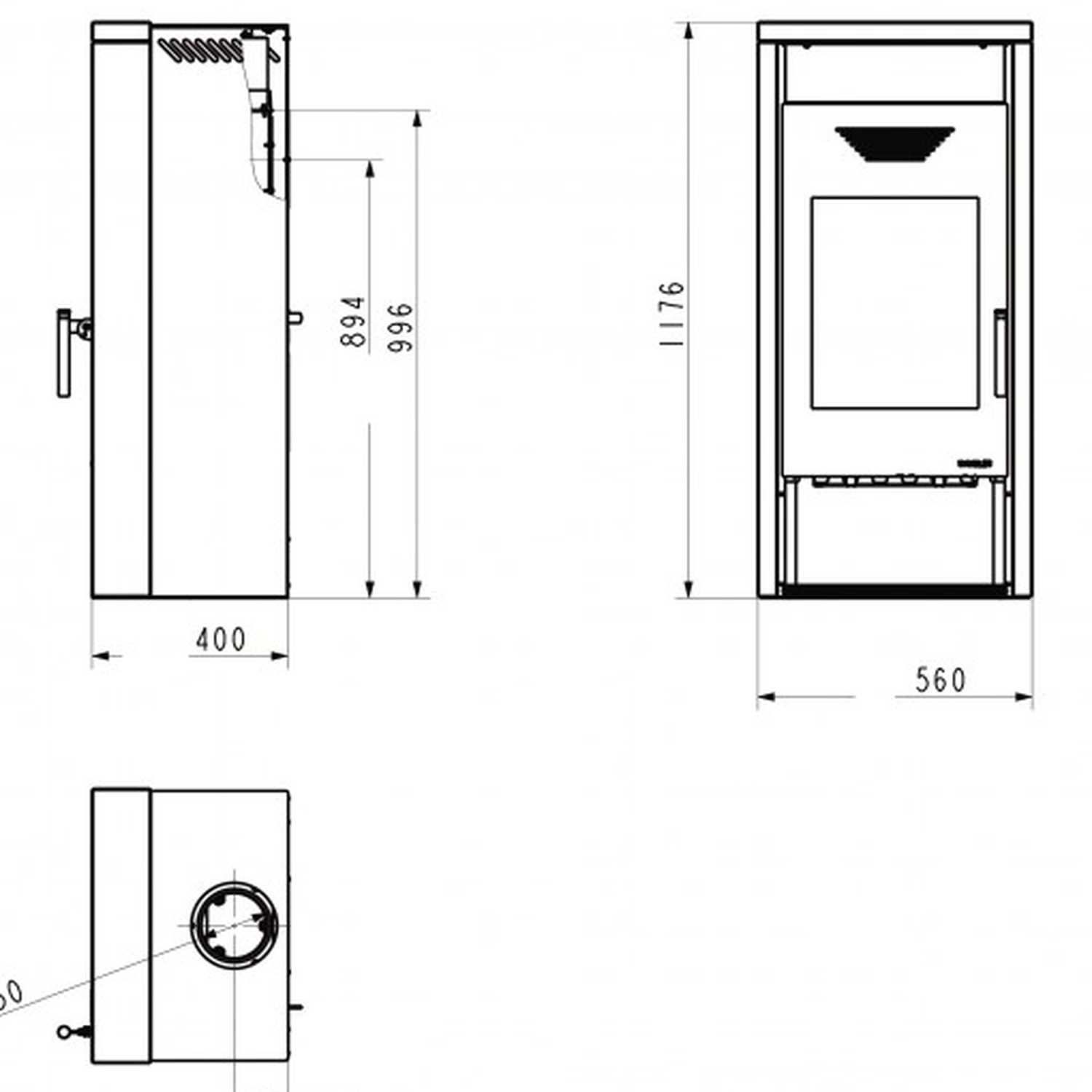 Wamsler poêle à bois « Logi » noir pierre ollaire Rainbow