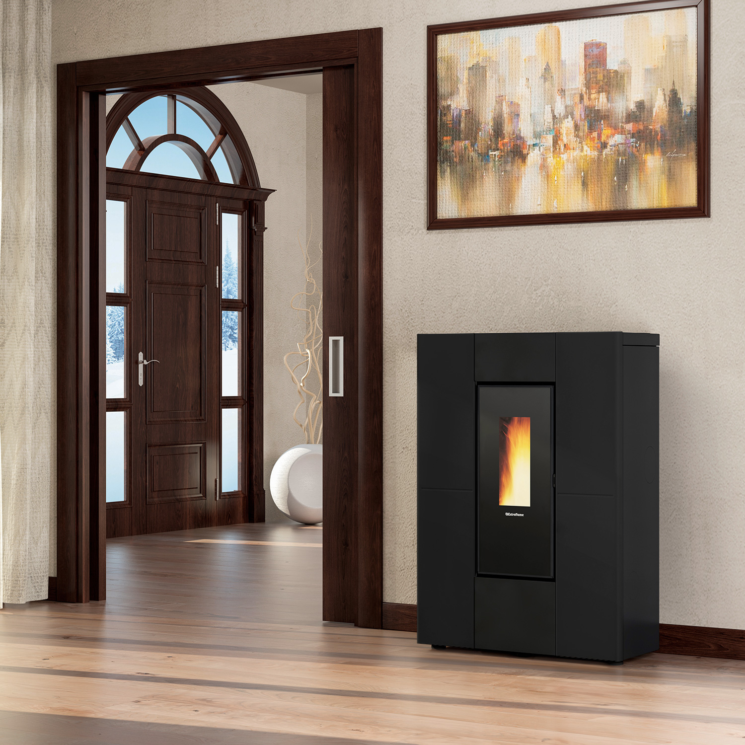 Extraflame Marilena Plus 5.0 Poêle à granulés Acier Noir