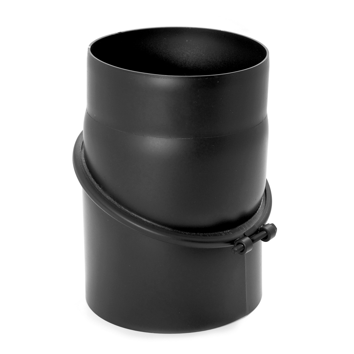 Coude de conduit de fumée Raik / Tuyau de poêle 250 mm - 0° - 45° sans ouverture de nettoyage noir