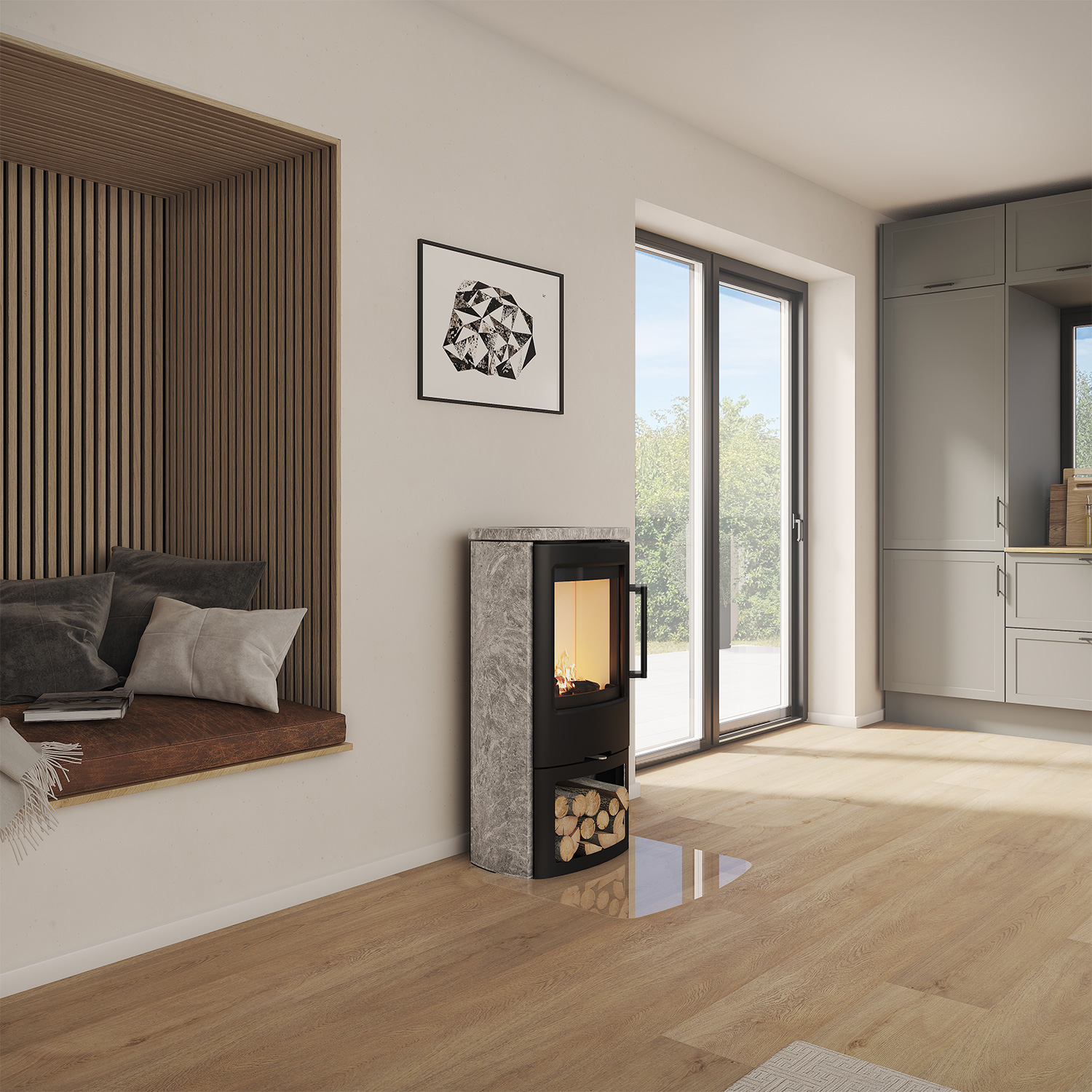 TermaTech TT44S Poêle à bois en stéatite