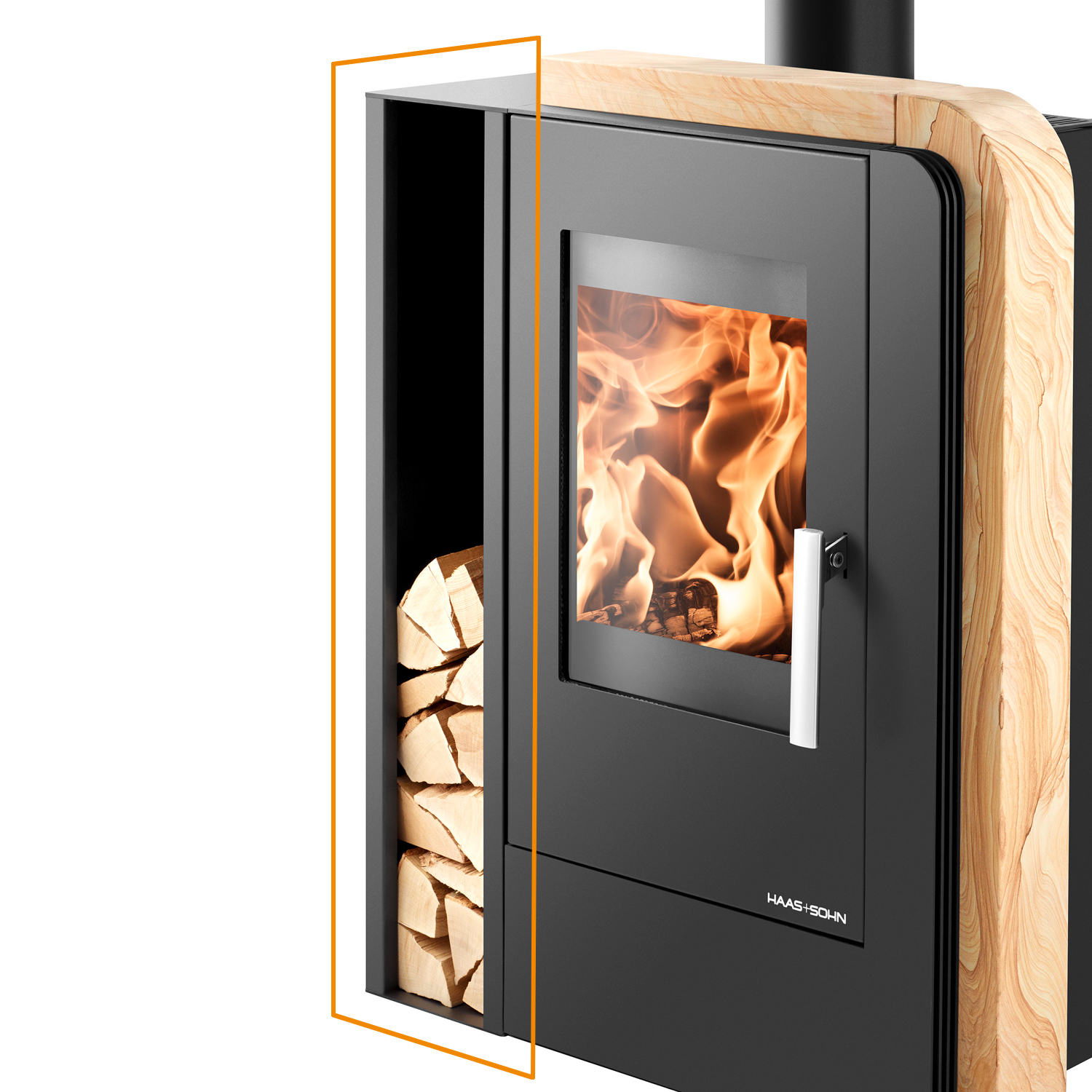 Haas+Sohn compartiment range-bûches Aruba easy poêle à bois