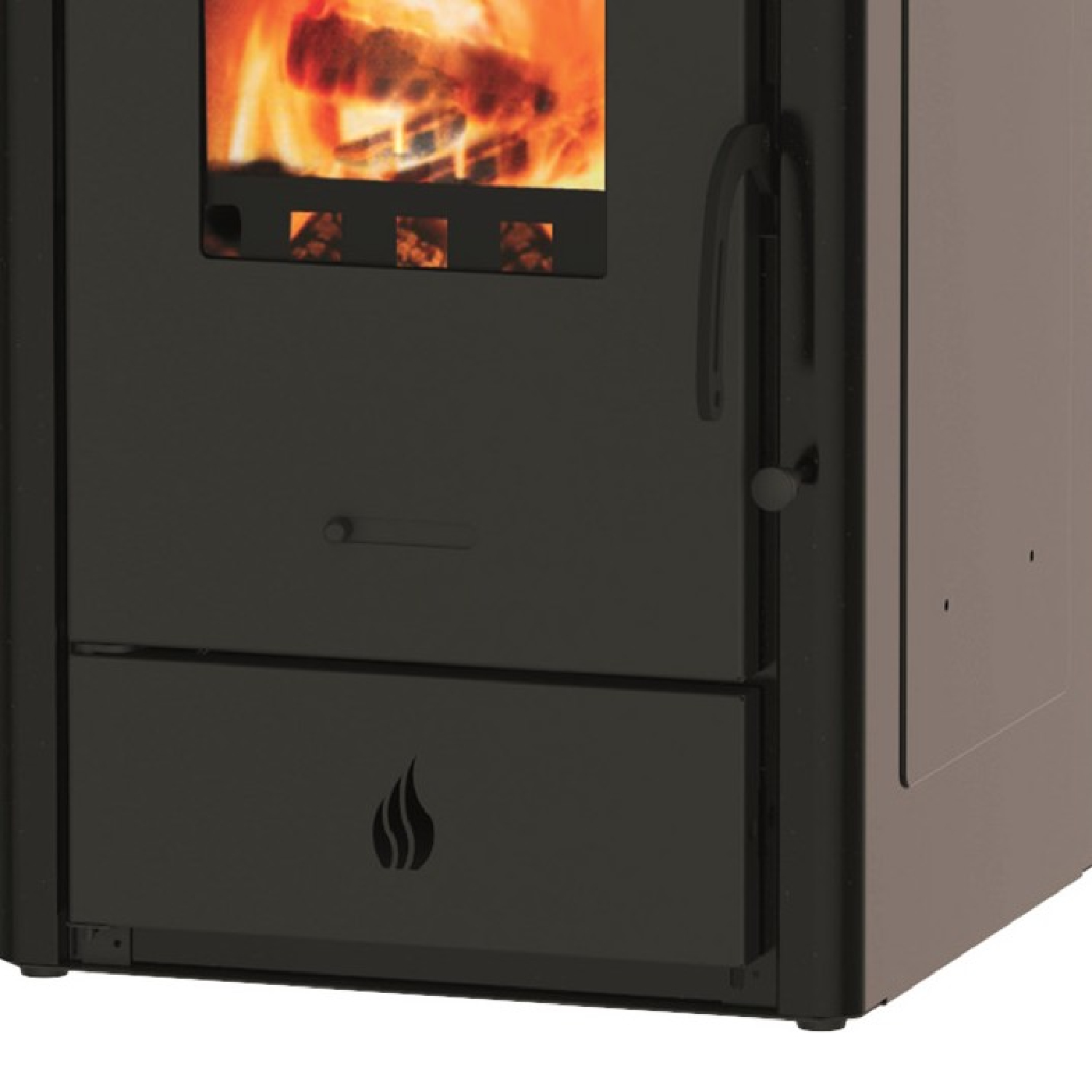 Wamsler Luke Poêle à bois Acier Anthracite avec plaque de cuisson