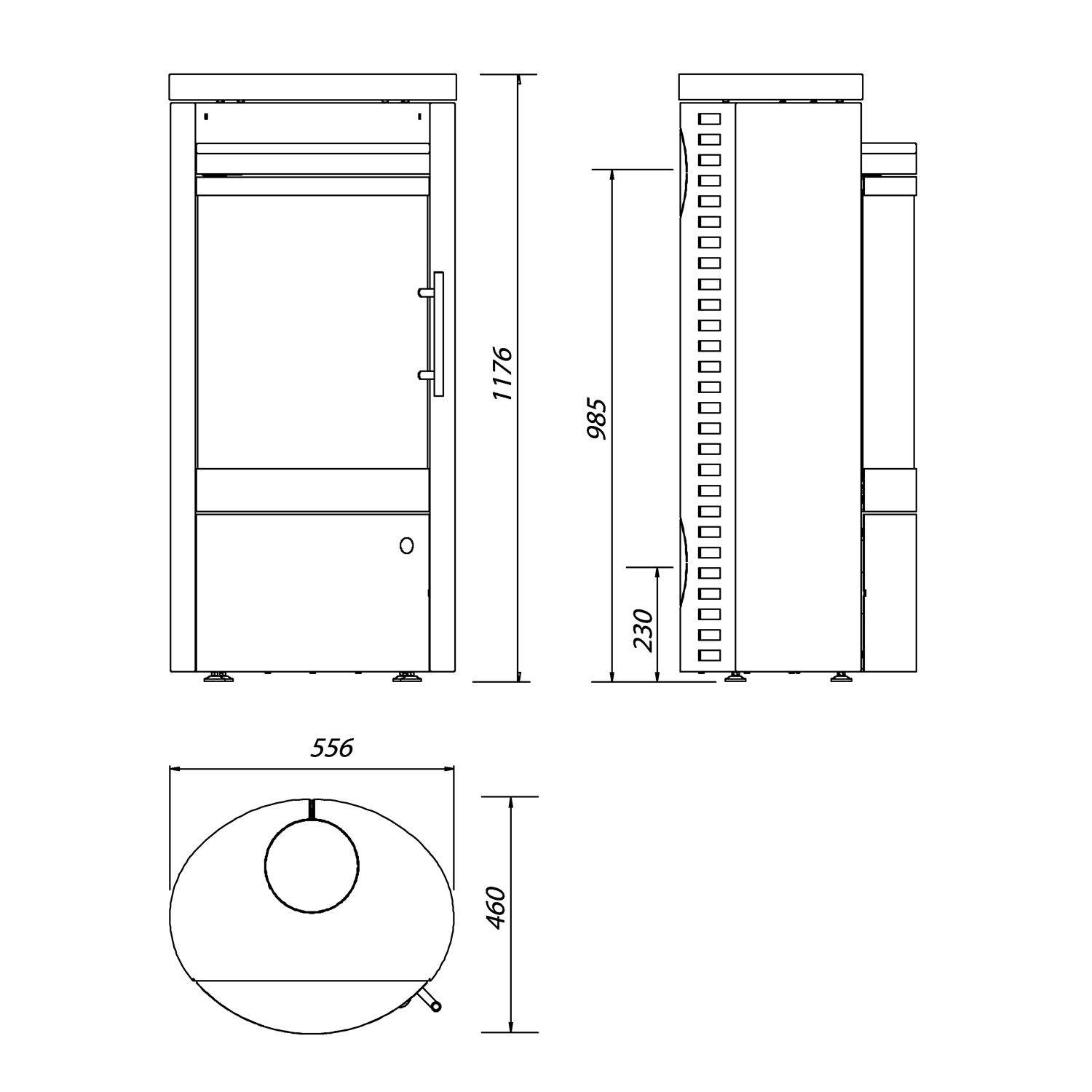 Poêle à bois Libra de Königshütte en pierre naturelle serpentine