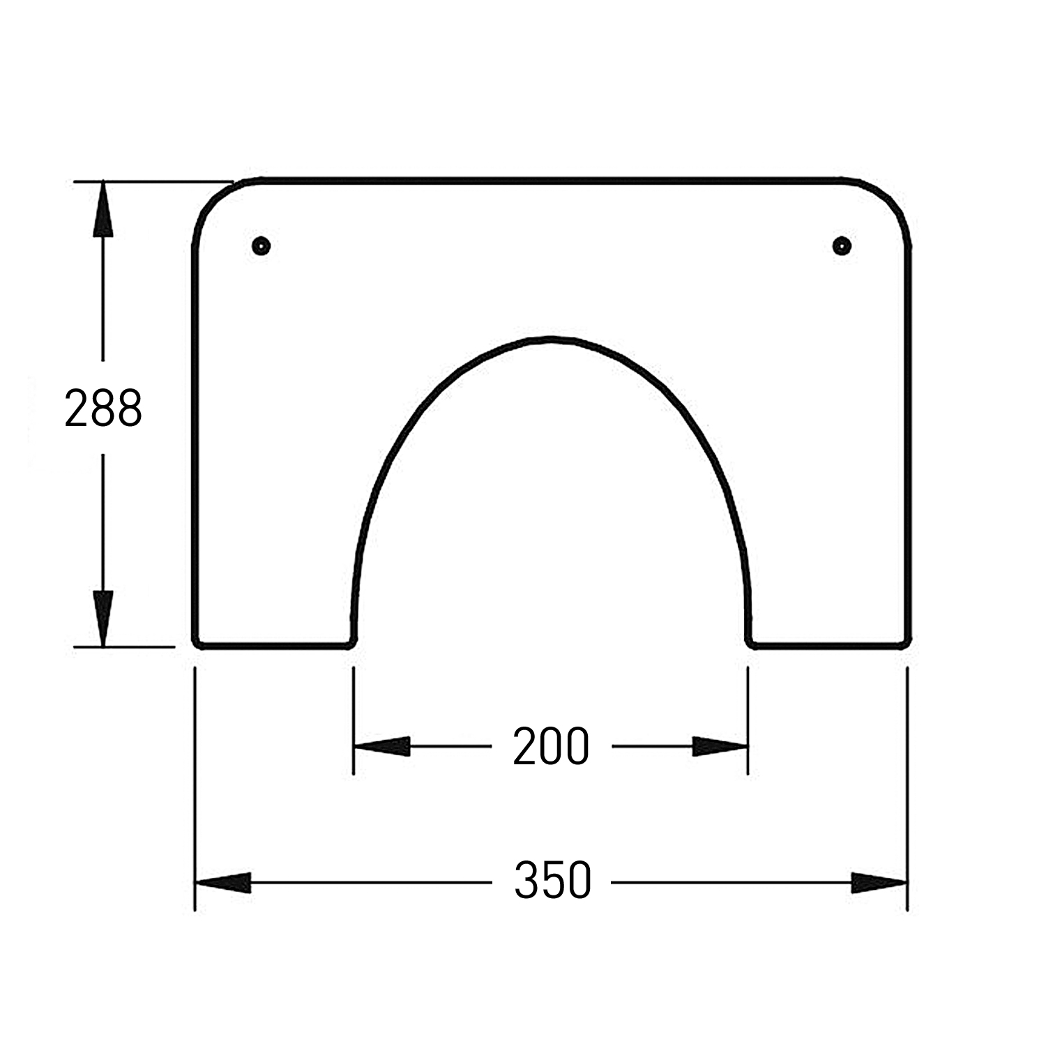 Trimline CC plaque coupe-feu inclinée 130-200
