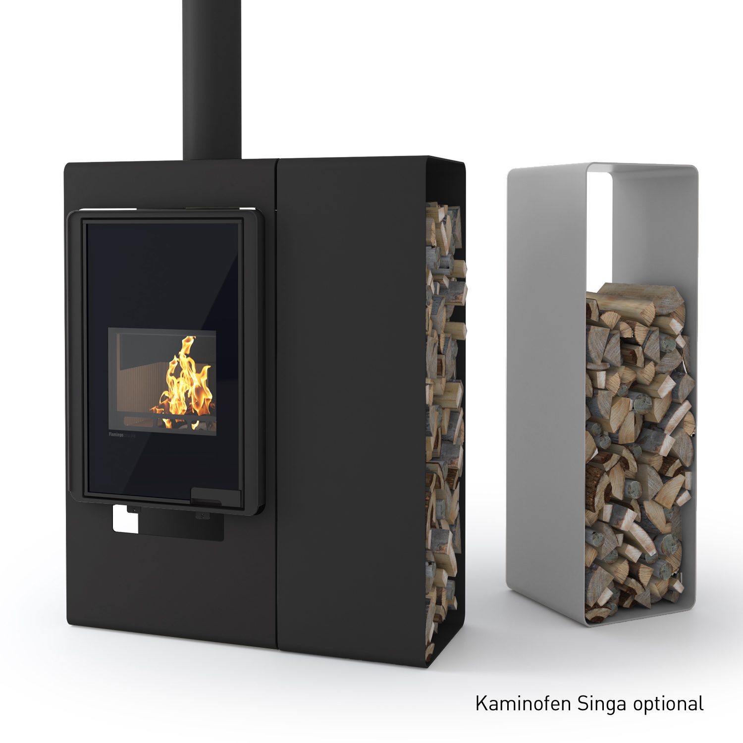 HS Flamingo Deluxe 2 Étagère en bois Gris