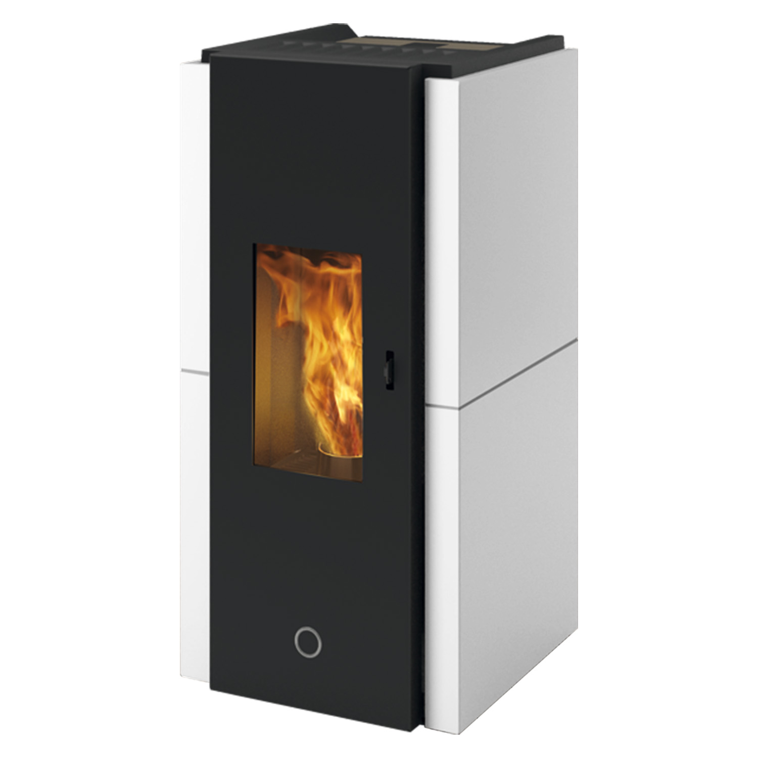 EK63 Zone 80 Evo poêle à granulés acier blanc perle