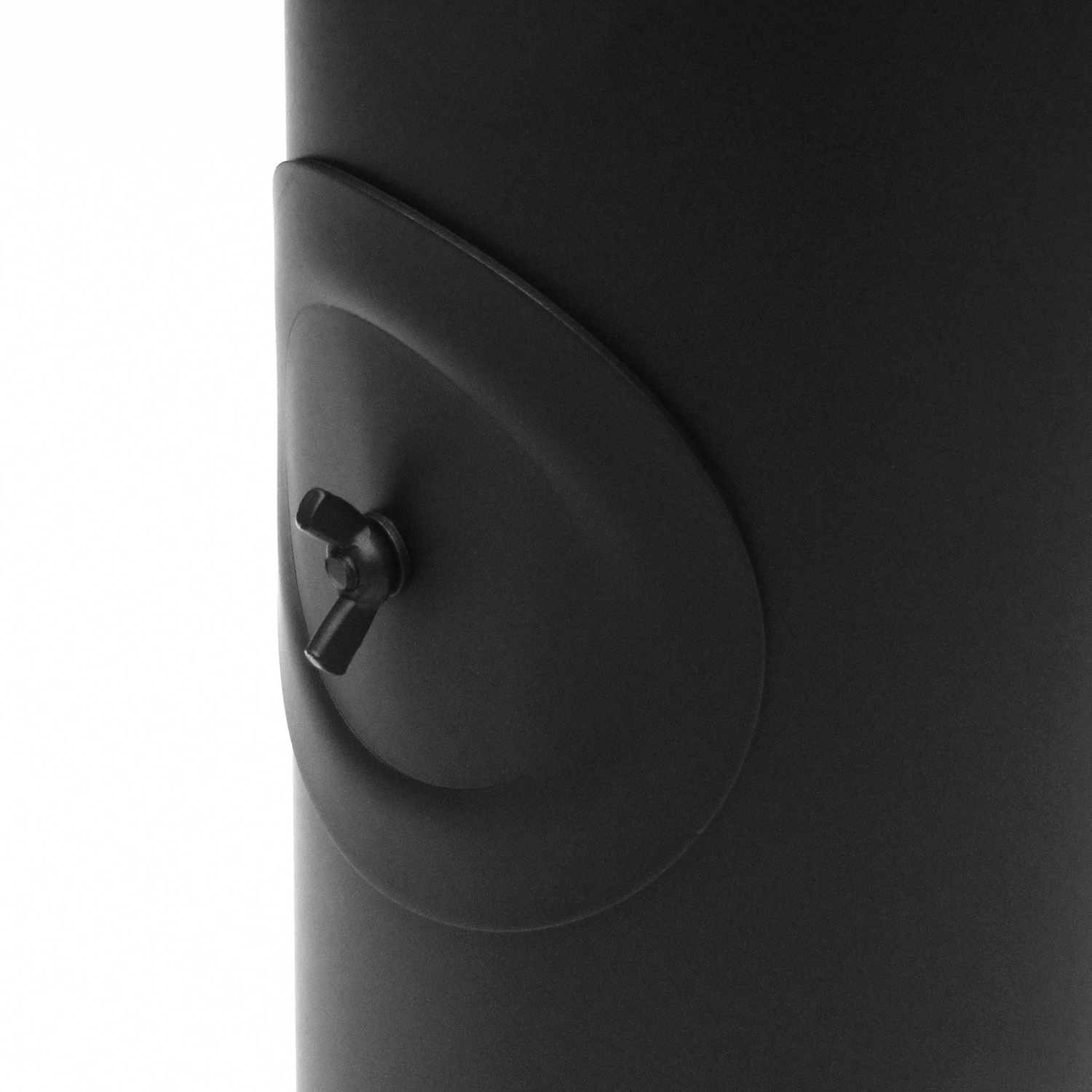 Raik Basic élément de longueur 130mm noir L: 500mm avec porte pour tuyau de fumée / conduit de fumée