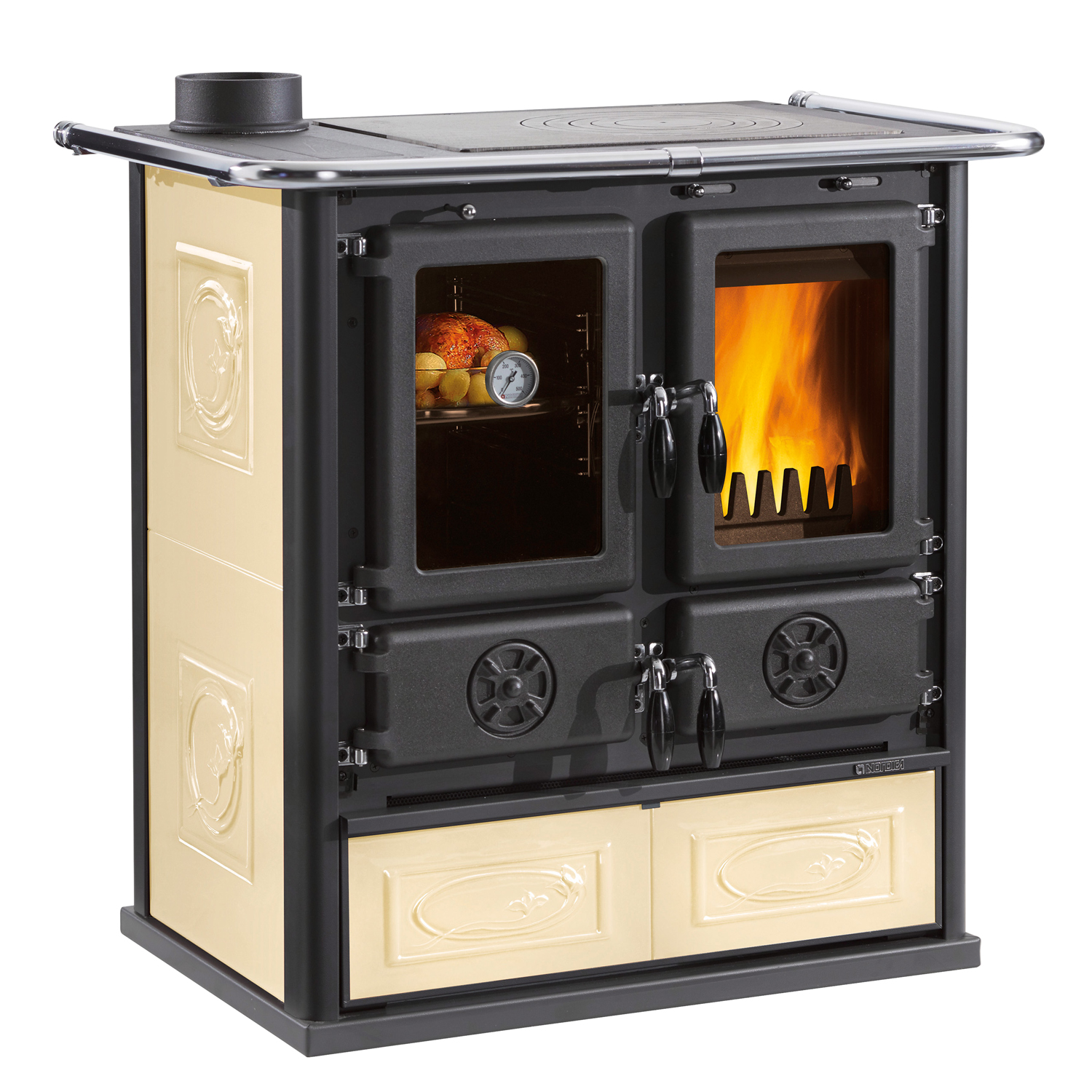 La cuisinière La Nordica Rosetta Sinistra 5.0 Céramique Liberty Panna