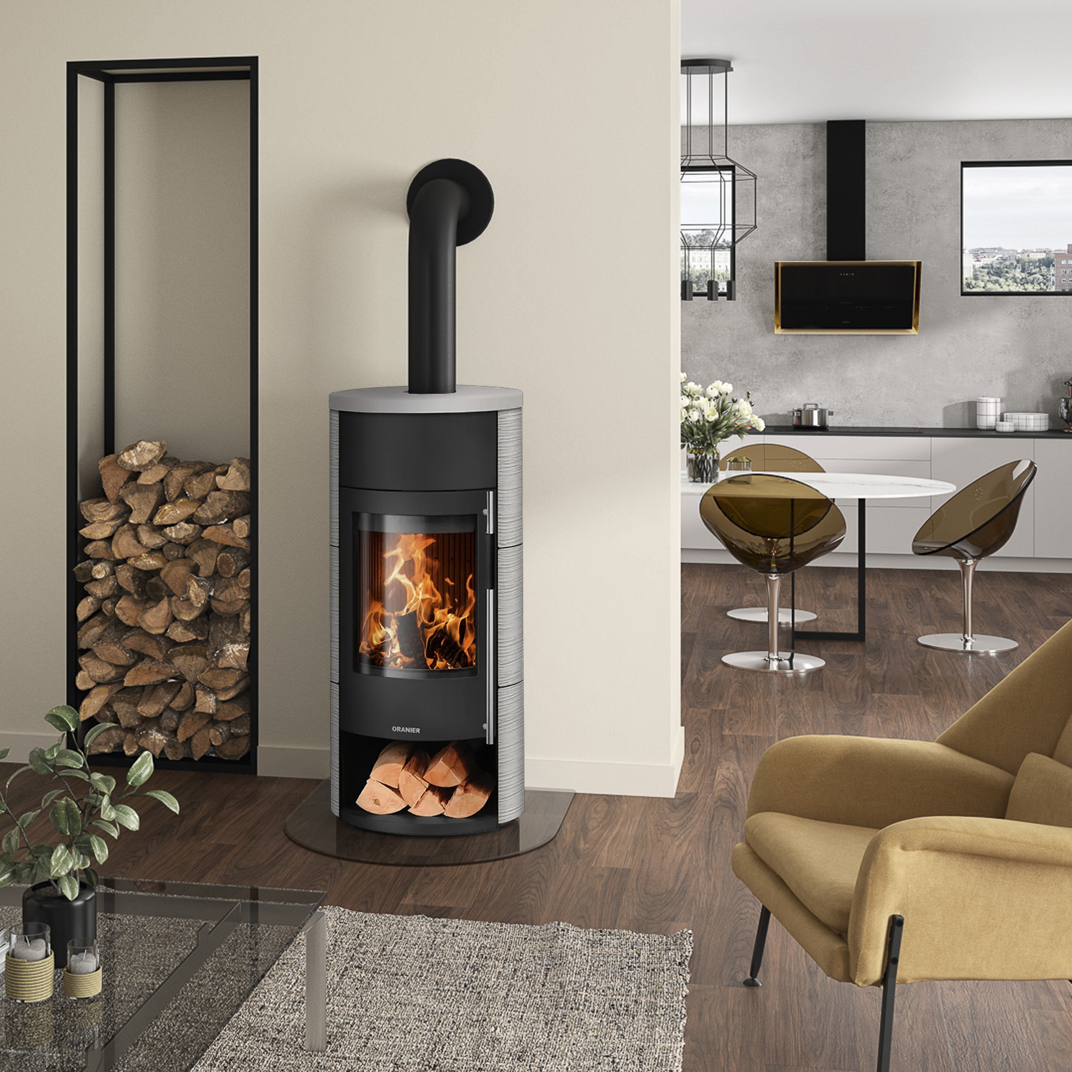 Oranier Polar Neo Aqua wasserführender Kaminofen