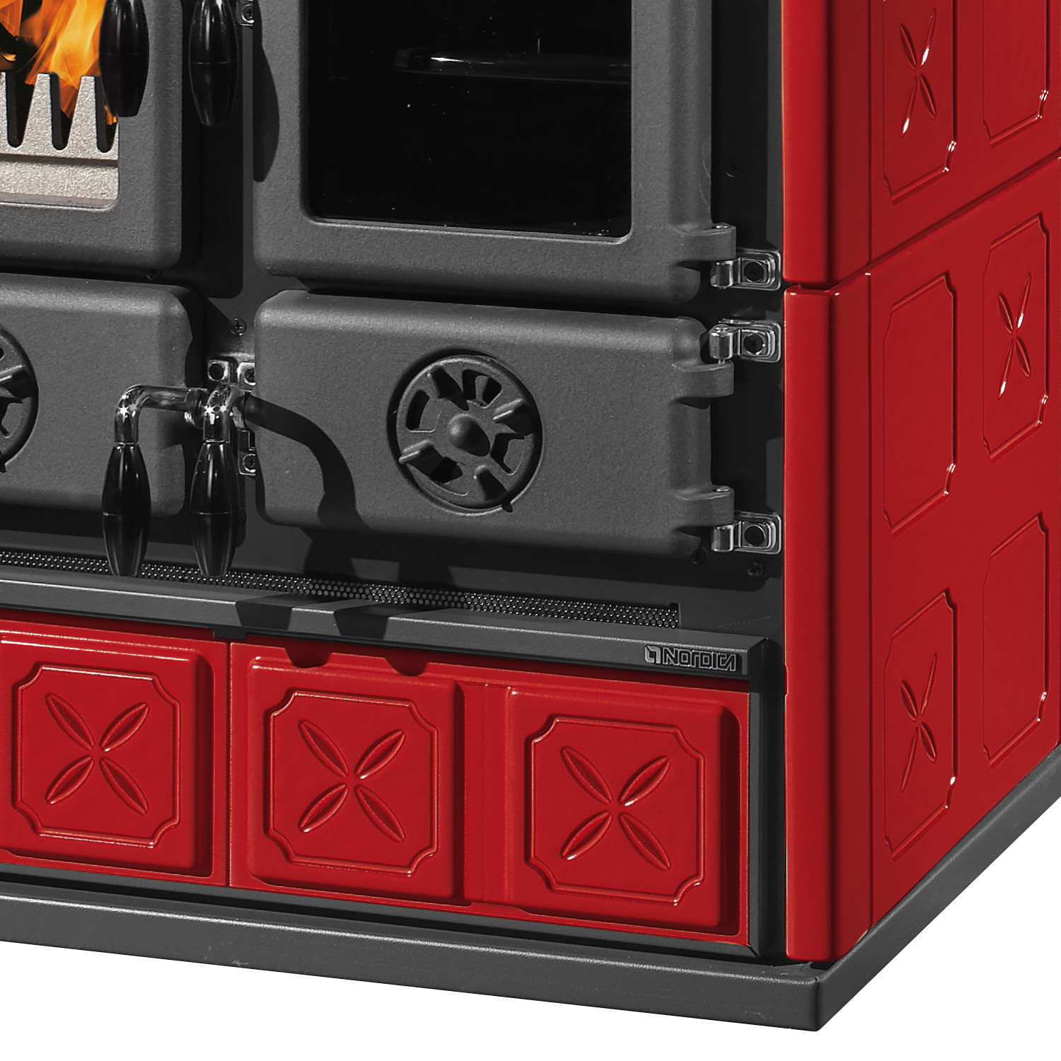 La cuisinière La Nordica Rosetta 5.0 Majolika Bordeaux