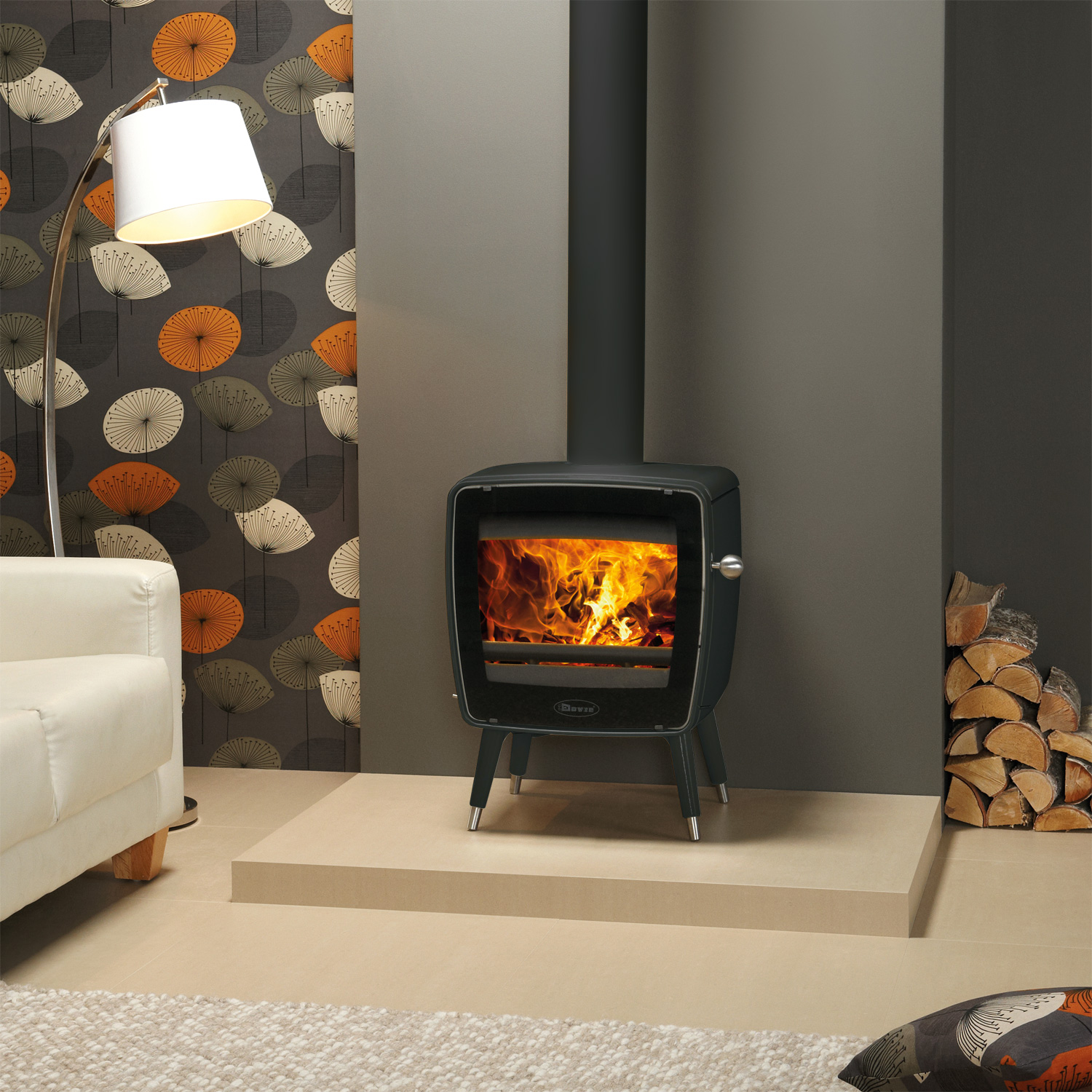 Dovre Vintage 35 poêle à bois en fonte noir, type de construction 1