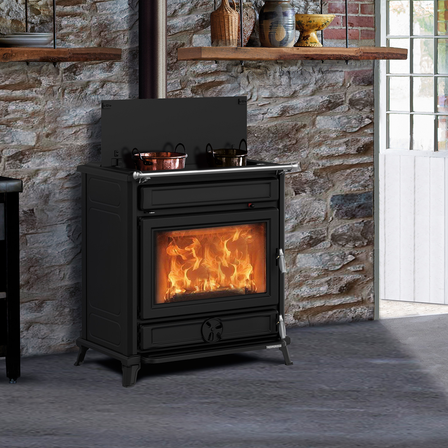 Thermorossi Agora Evo6 poêle à bois noir