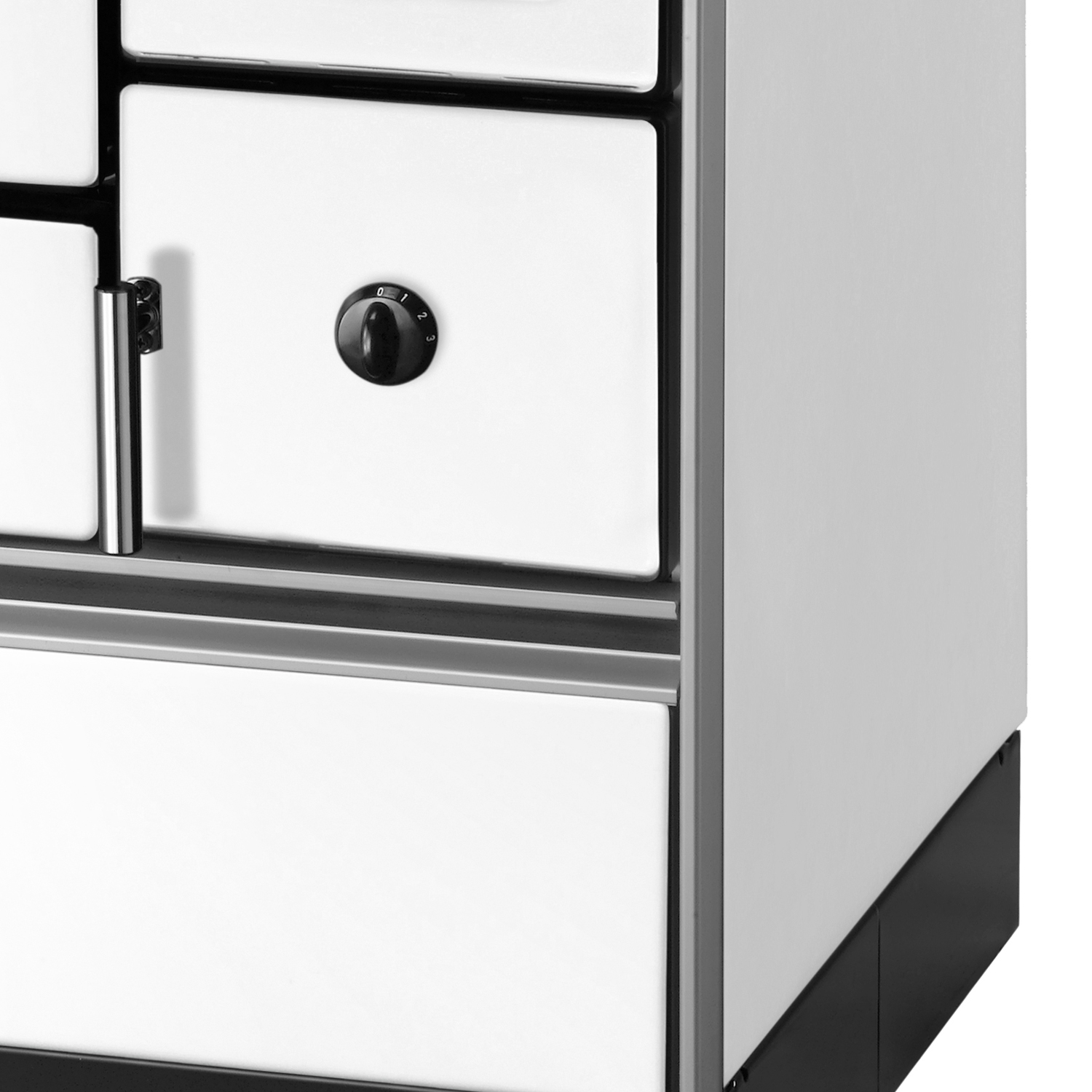 Wamsler K 176 F/A 70 Cuisinière en acier blanc, four à gauche.