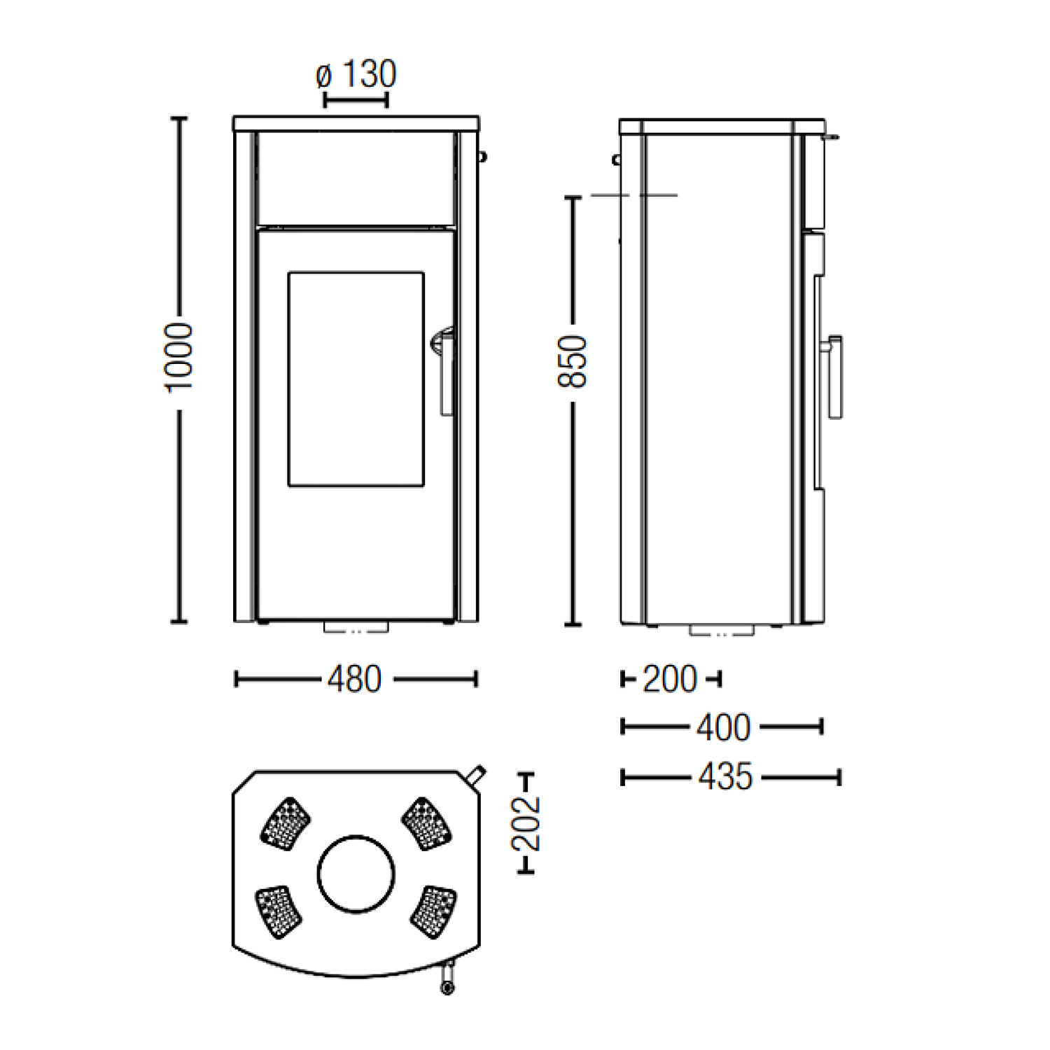 Austroflamm Jini Xtra 2.0 poêle à bois acier gris fonte