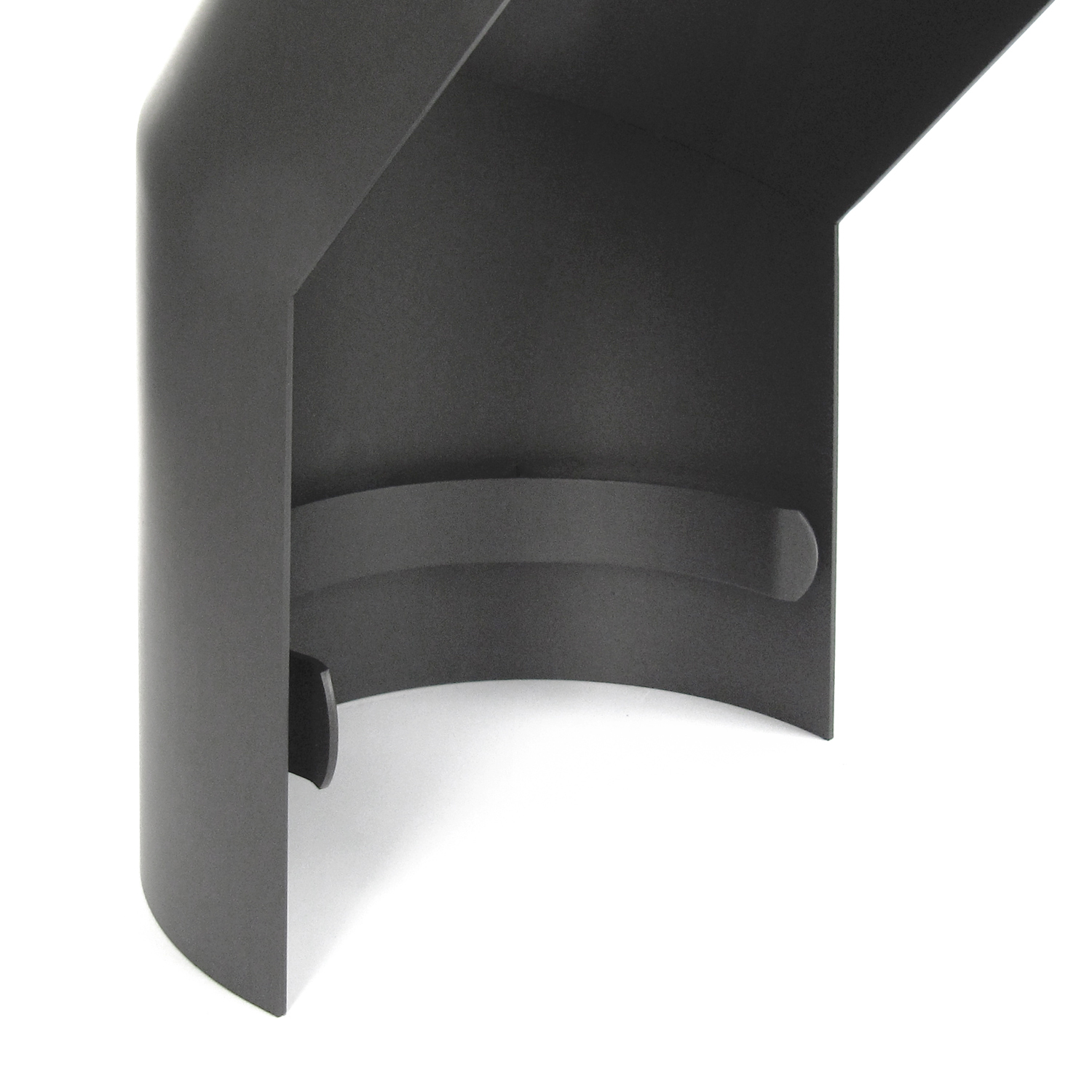 Coude de conduit de fumée / Tuyau de poêle 130 mm - Écran thermique 90° gris fonte