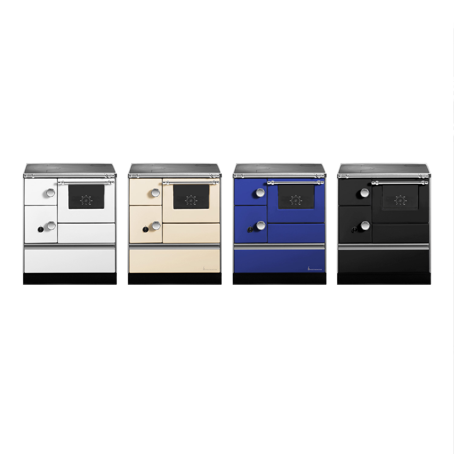 Wamsler K 176 A 70 Cuisinière en acier noir, four à droite