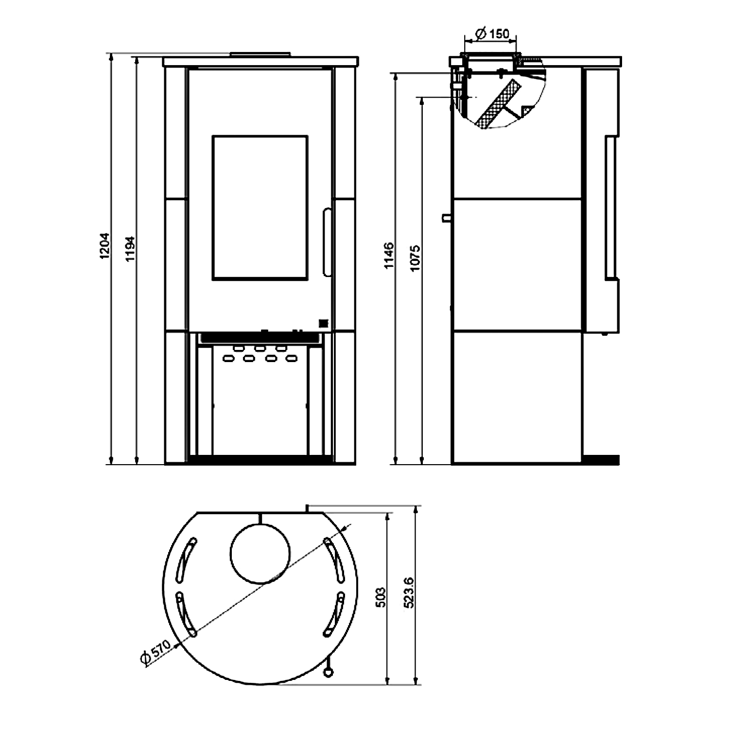 Wamsler Vitus Poêle à bois Céramique Blanche Wamsler Vitus Poêle à bois Céramique Blanche