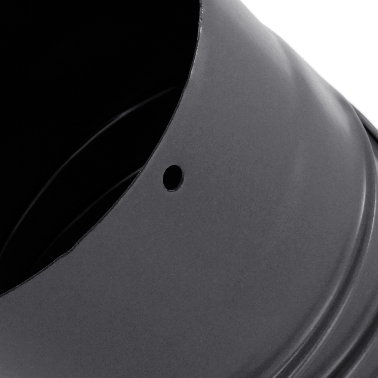 Coude de conduit de fumée / Coude de tuyau de poêle émaillé 150 mm - Coude à 45° nervuré gris avec ouverture de nettoyage.