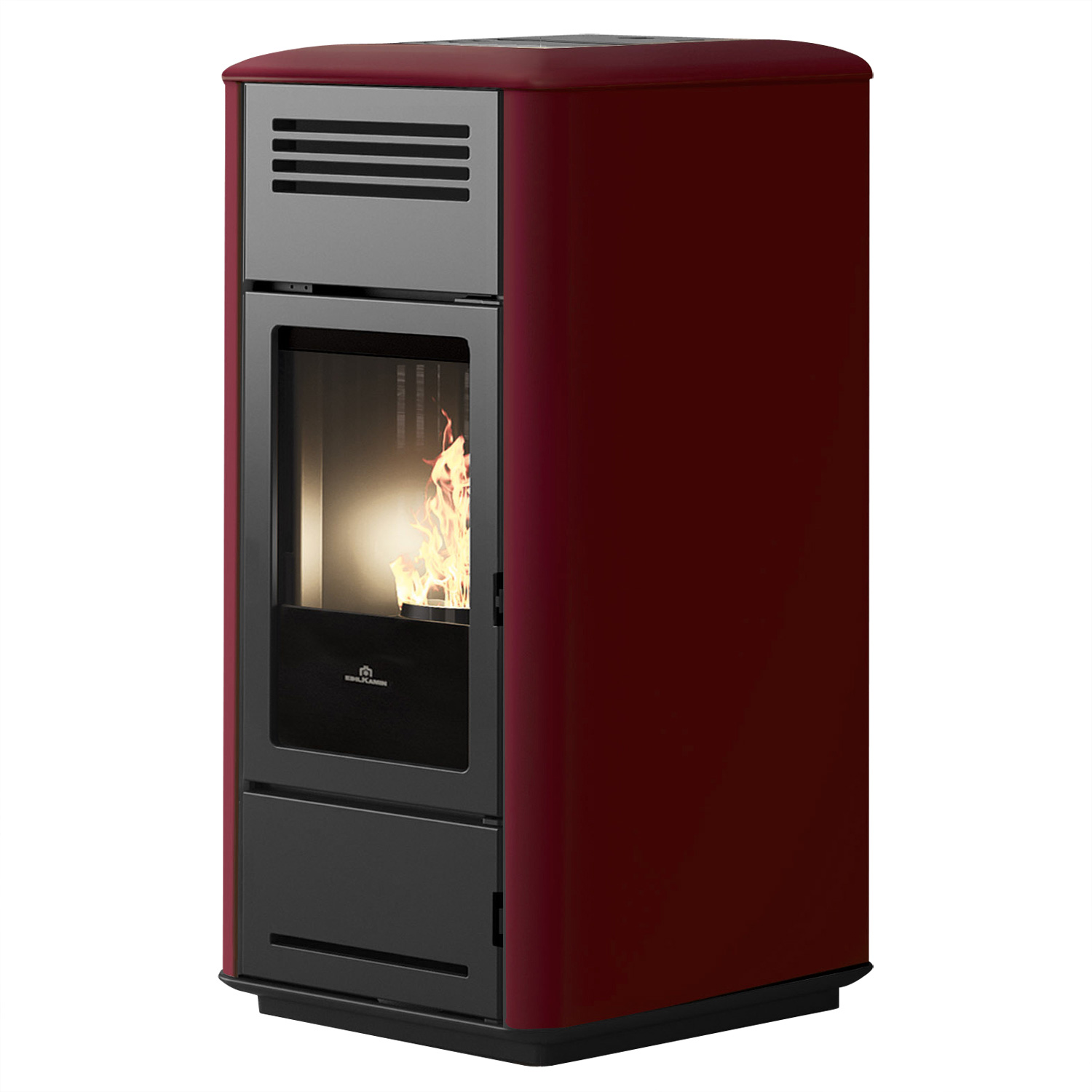 Edilkamin Milla H 15 Up Evo poêle à granulés bouilleur acier bordeaux